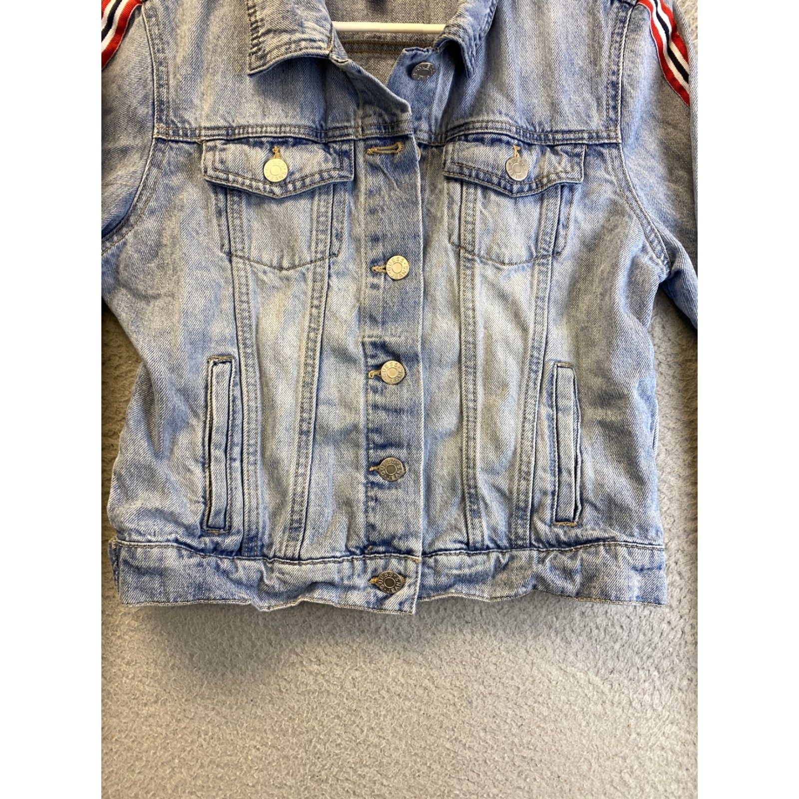 Guess VINTAGE GUESS Jeans Denim Jacket Womens Slim Button Long Sleeve M Blue Collared Casual Coat Jacket - 94-48 Size M / US 6-8 / IT 42-44 - 3 Thumbnail