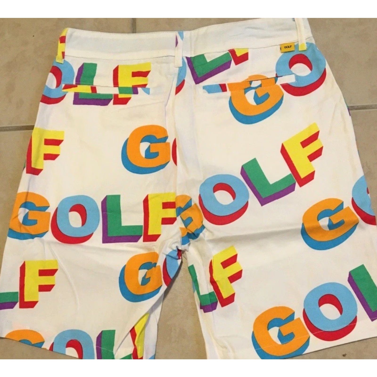 Golf Wang NEW Golf Wang 3D Logo Shorts 28 Odd Future Tyler The Creator Earl Le Fleur Mens Chino White Logo 3D Vintage? No. [But must avoid adding info.] Size US 28 / EU 44 - 5 Thumbnail