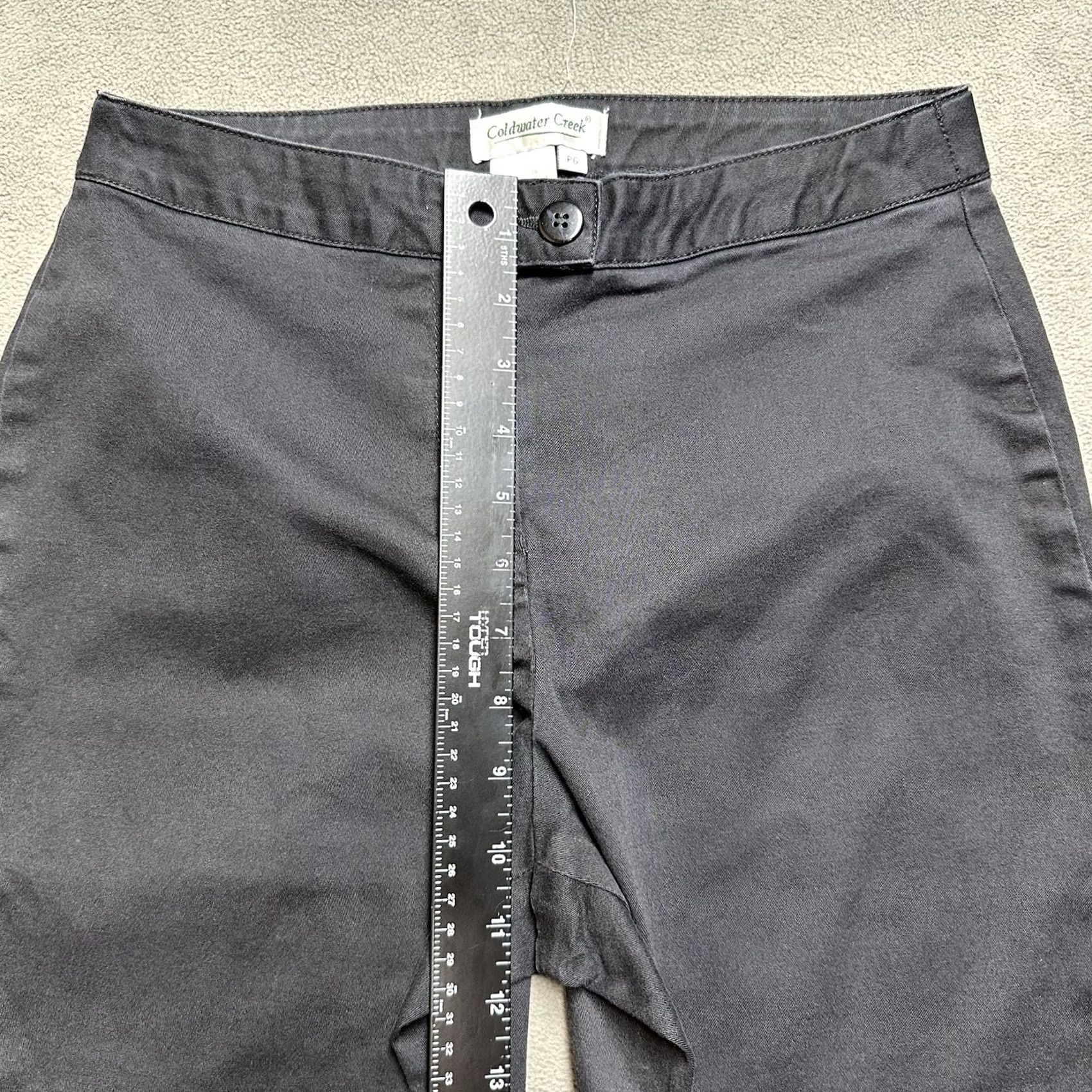Coldwater Creek Coldwater Creek Pants Womens 6 Petite Black Capri Cropped Straight High Rise EUC Size 28" / US 6 / IT 42 - 6 Thumbnail