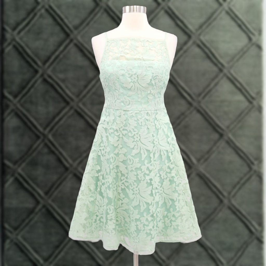 VINTAGE Nanette Lepore Lace Fit & Flare Dress Womens 2 NEW Beach Breeze  Mint Green - joarbit.com