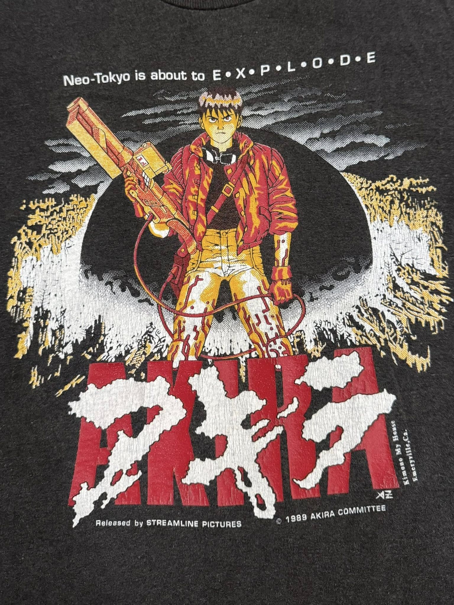 Vintage Vintage AKIRA KANEDA EXPLODE T-shirt Black Size US XXS / EU 40 - 2 Thumbnail