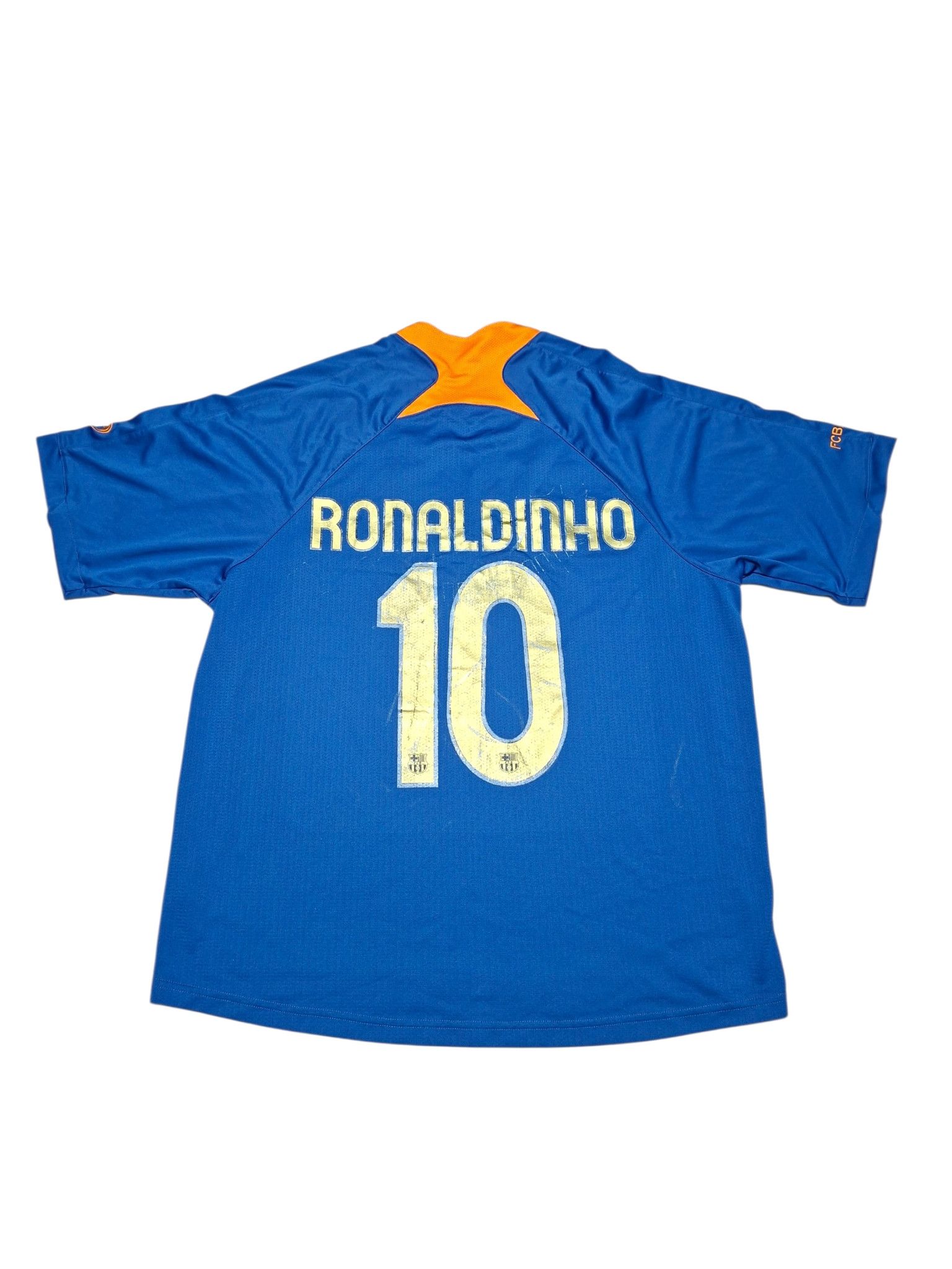 Nike RONALDINHO BARCELONA NIKE VINTAGE 2007 SOCCER JERSEY TEE Size US XL / EU 56 / 4 - 3 Thumbnail