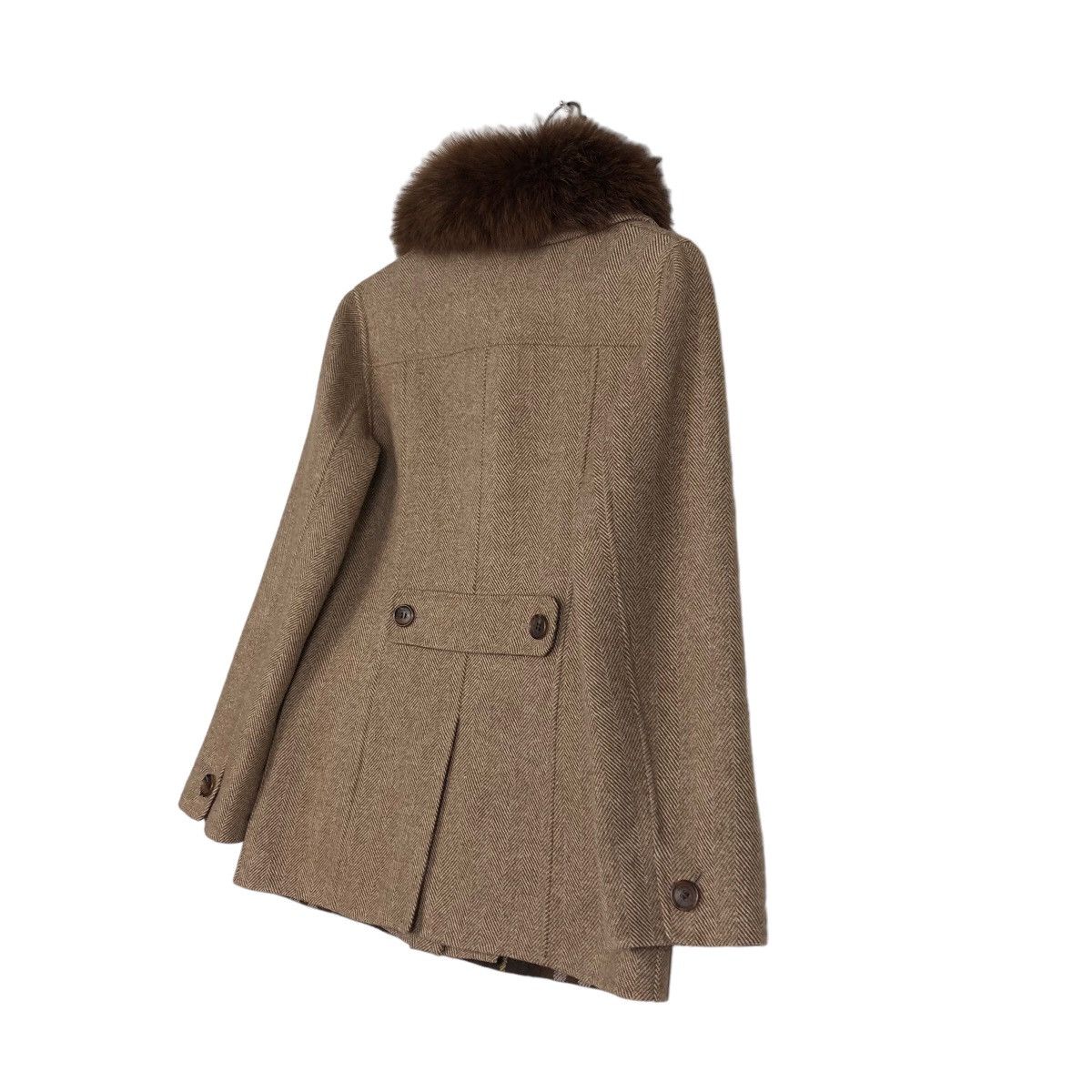 Burberry 🔥Vintage Wool Jacket Burberry Nova Check Mink Fur Collar Size US M / EU 48-50 / 2 - 10 Thumbnail