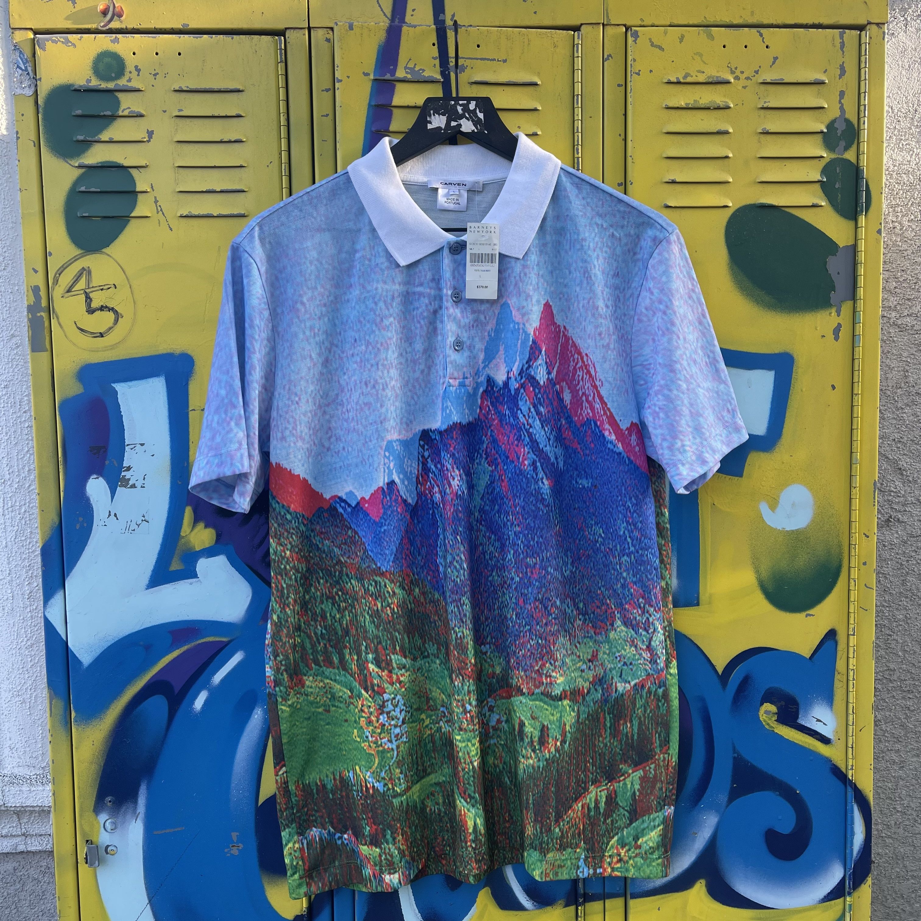Carven Carven Made in Portugal Multicolor Mountain Polo Size US L / EU 52-54 / 3 - 1 Thumbnail