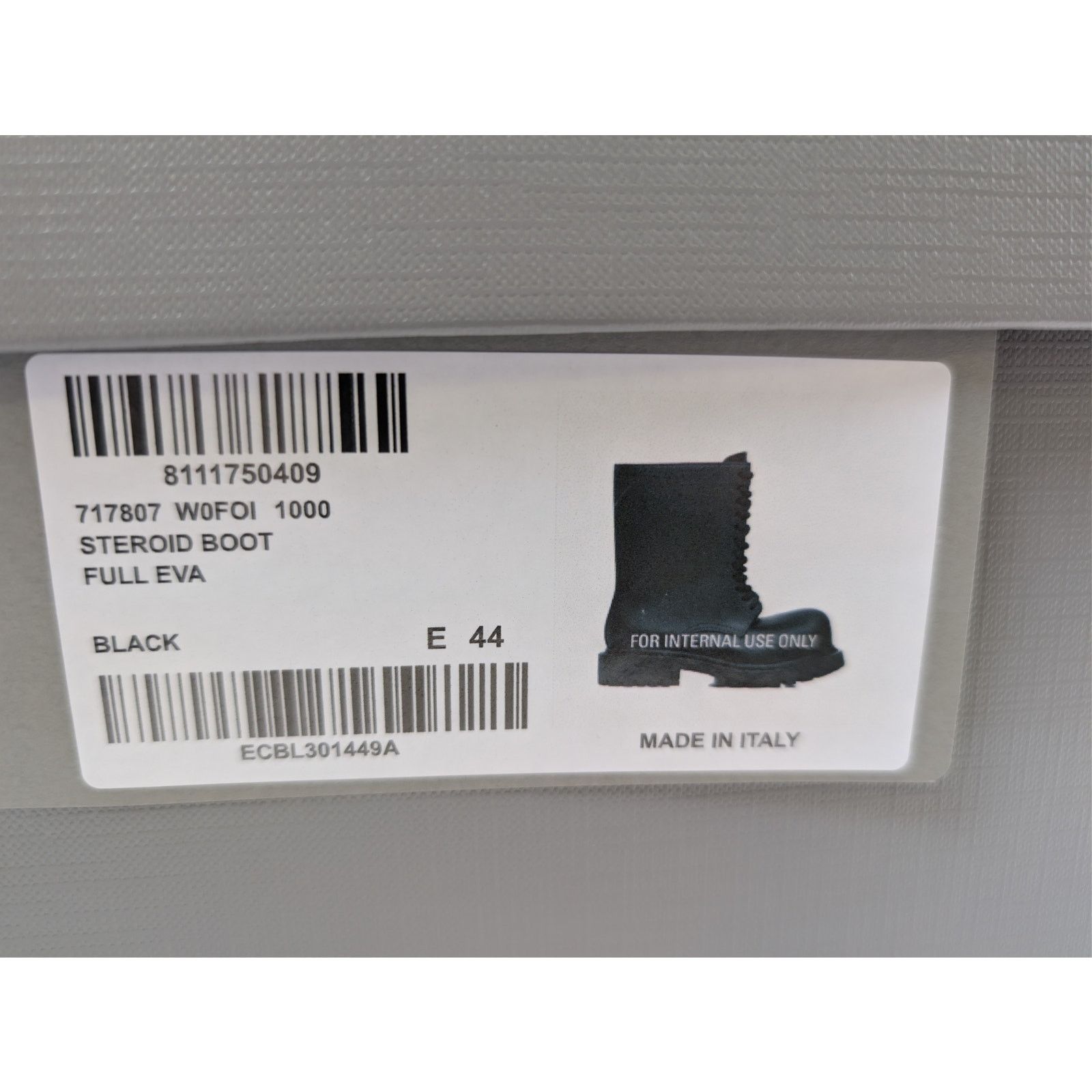 Balenciaga o1rshd1 Q:4 / Full Eva Steroid Boot in Black Size US 11 / EU 44 - 19 Thumbnail