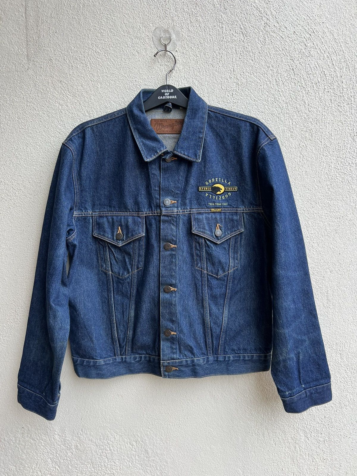Vintage VTG 90s Wrangler Blue Bell X Godzilla G-Force Denim Jacket Size US L / EU 52-54 / 3 - 6 Thumbnail