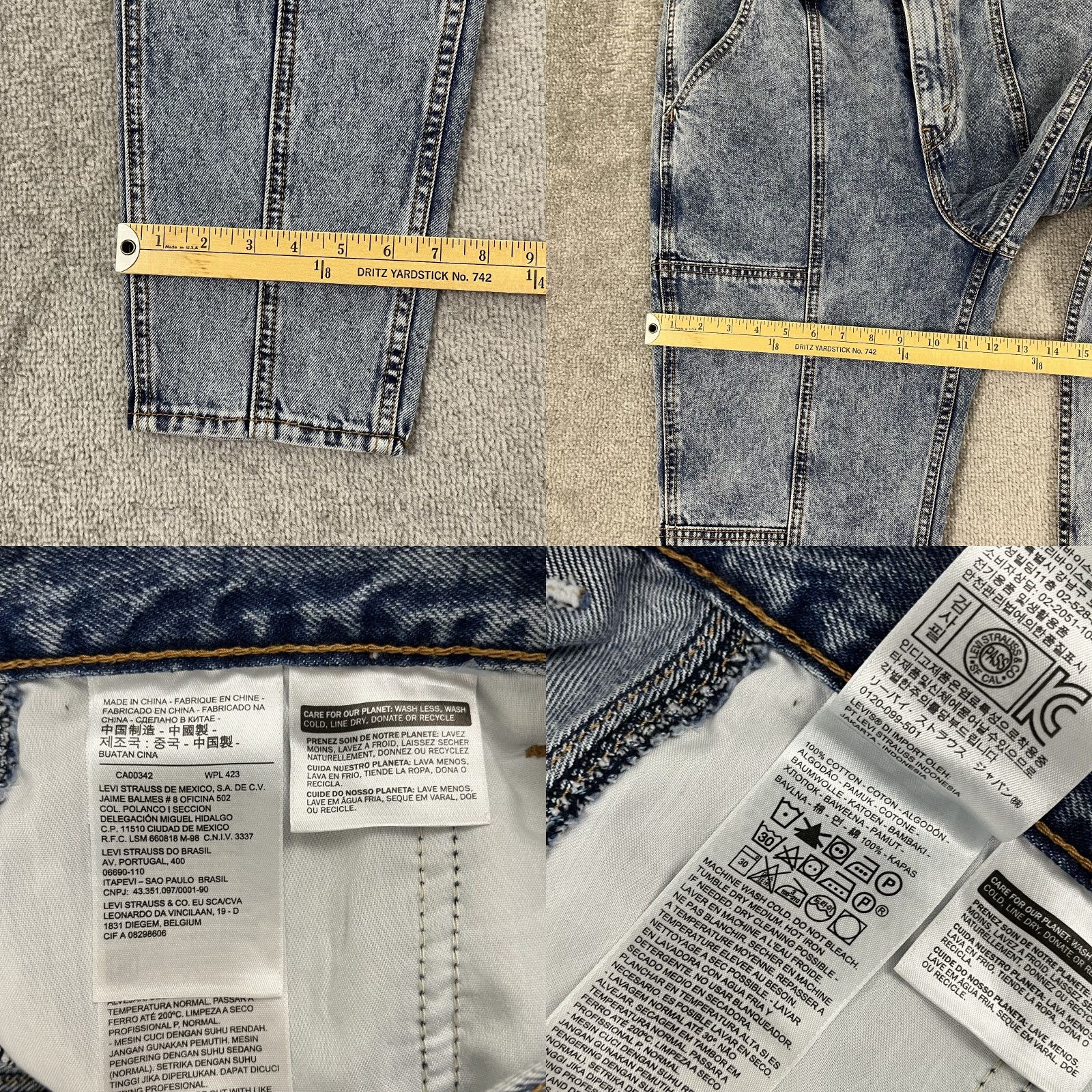 Levi's VINTAGE Levis Mom Jeans Womens 31 High Rise Relaxed Taper Acid Wash Denim NEW Size 24" / US 00 / IT 34 - 8 Thumbnail