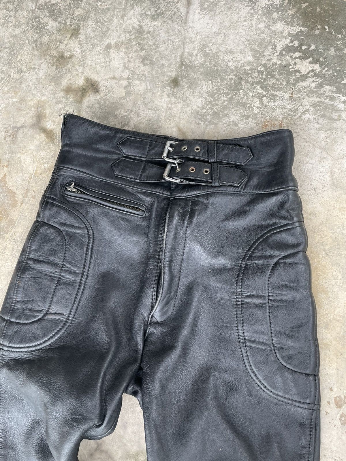 Hein Gericke Japanese Brand Leather Padded Pant Rider Motorcyle Suit Size US 29 - 4 Thumbnail