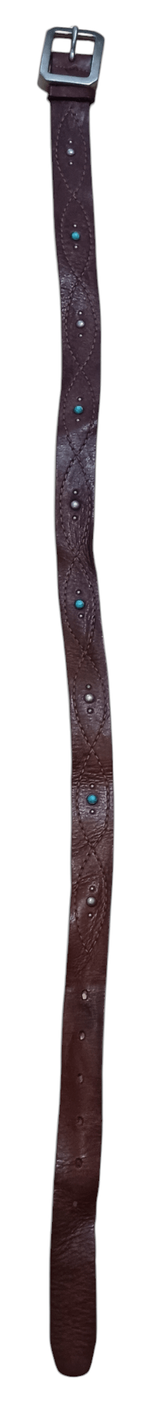 Genuine Leather CUSTOM STUDDED LEATHER BELT Size 38 - 2 Thumbnail