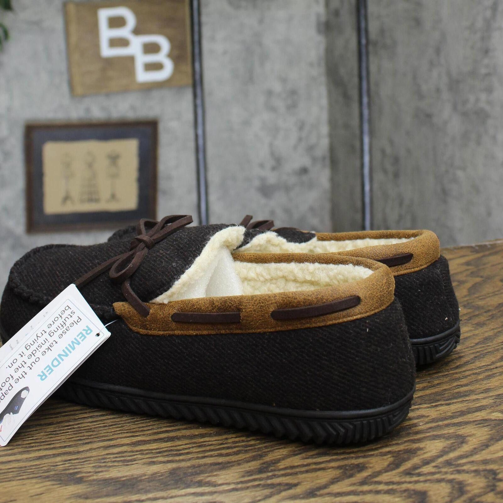 Designer NWT Rockdove Sherpa Lined Moccasin Slipper Coffee Brown 10 Size US 10 / EU 43 - 2 Thumbnail