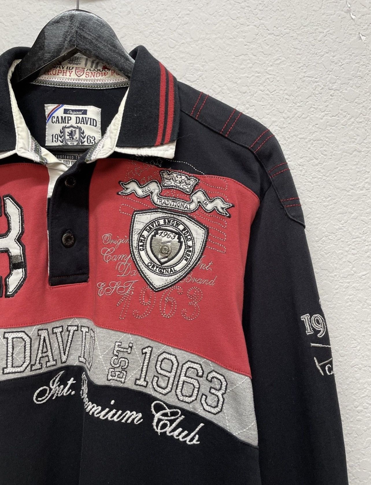 Polo Ralph Lauren Vintage Camp David Like Polo Ralph Lauren Rugby Long Sleeve Size US L / EU 52-54 / 3 - 8 Thumbnail