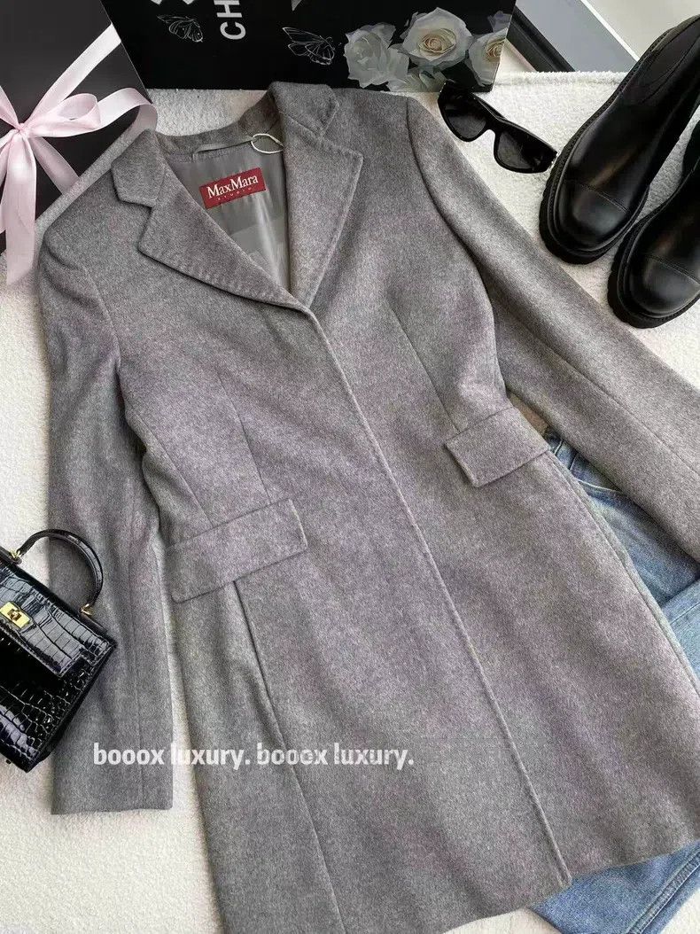 Max Mara Max Mara Grey wool coat Size XS / US 0-2 / IT 36-38 - 1 Thumbnail