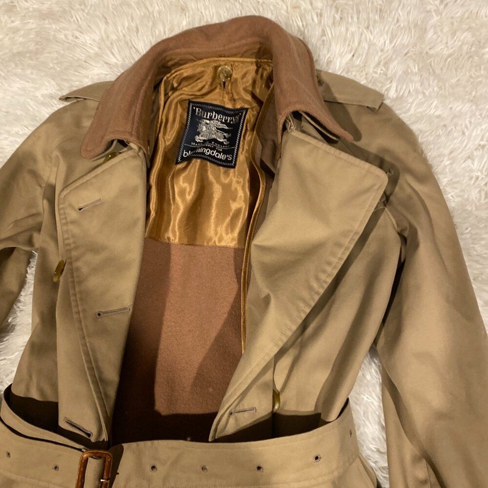 Burberry Vintage 90s Burberry Camel Wool Lined Kensington Chelsea Co Size M / US 6-8 / IT 42-44 - 9 Thumbnail