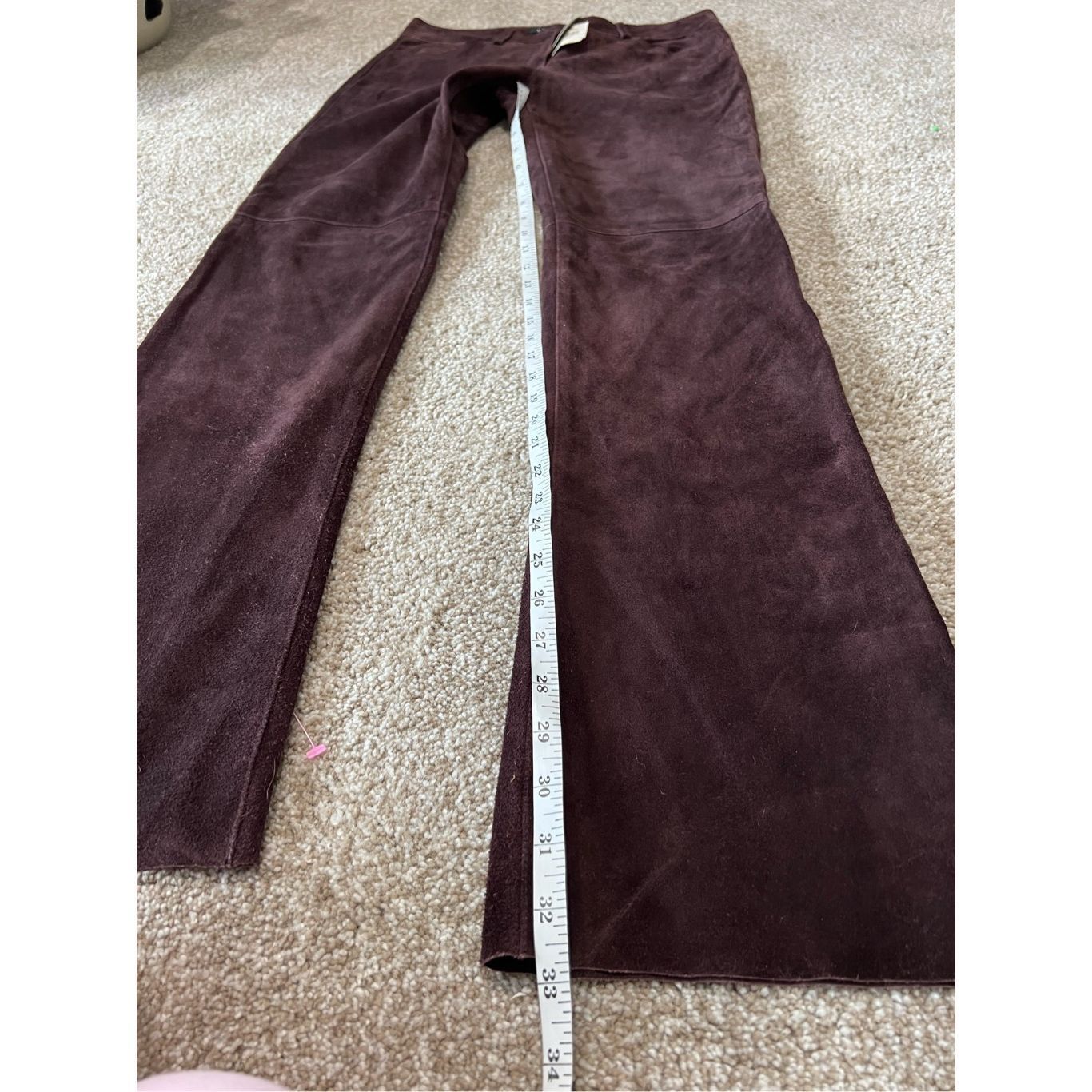 Theory Theory NWT Pants Women's Merlot Suede Leather Fully Lined Bo Size 27" / US 4 / IT 40 - 9 Thumbnail