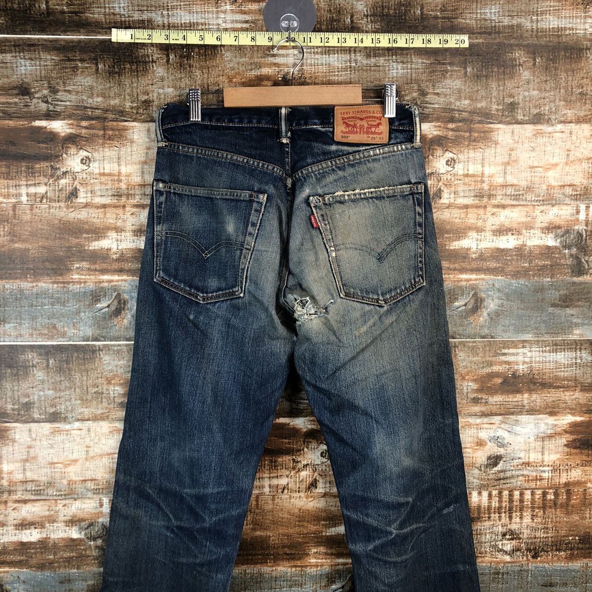 Levi's DL Levis 503 Blue Distressed Denim Pants #C179 Size US 29 - 13 Thumbnail