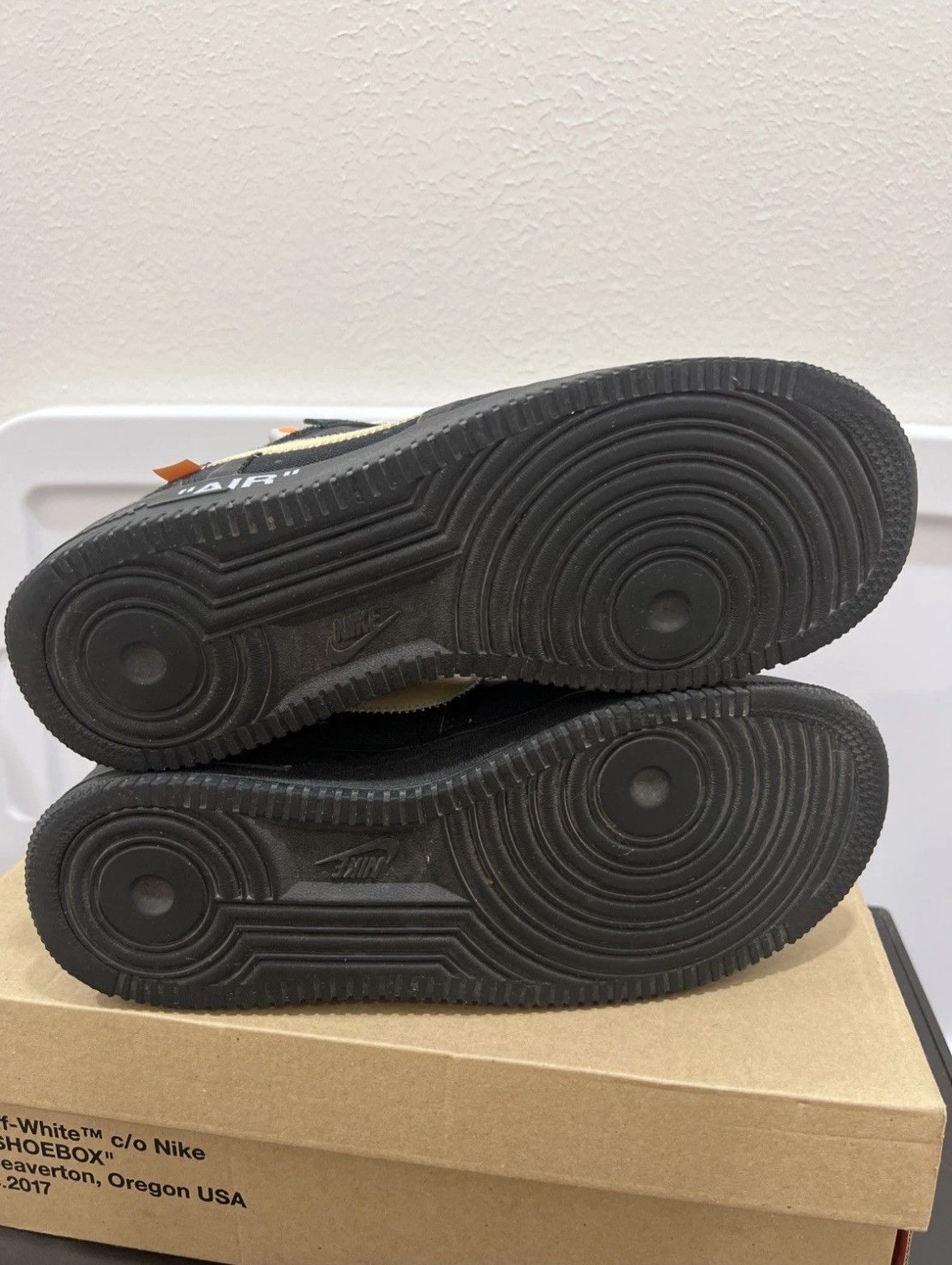 Nike × Off-White Off white air force 1 black Size US 9.5 / EU 42-43 - 6 Thumbnail