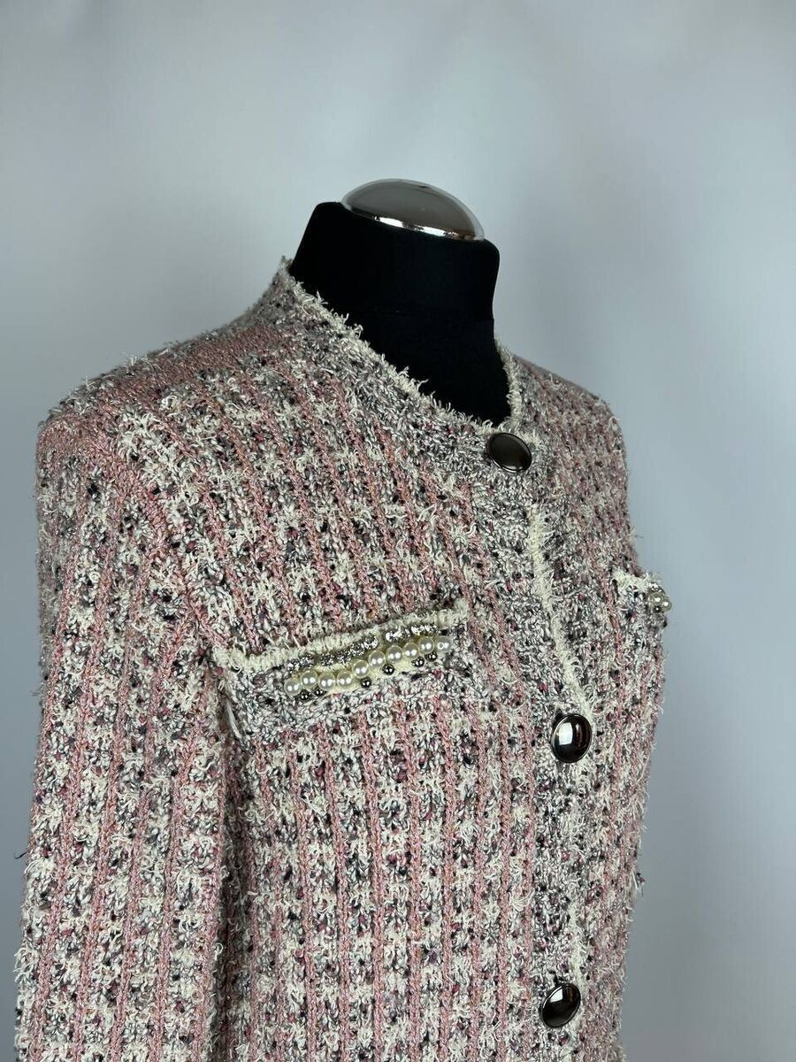 Designer × TWINSET TWINSET Jacquard Multicolor Coat Size S Made In Italy Size S / US 4 / IT 40 - 5 Thumbnail