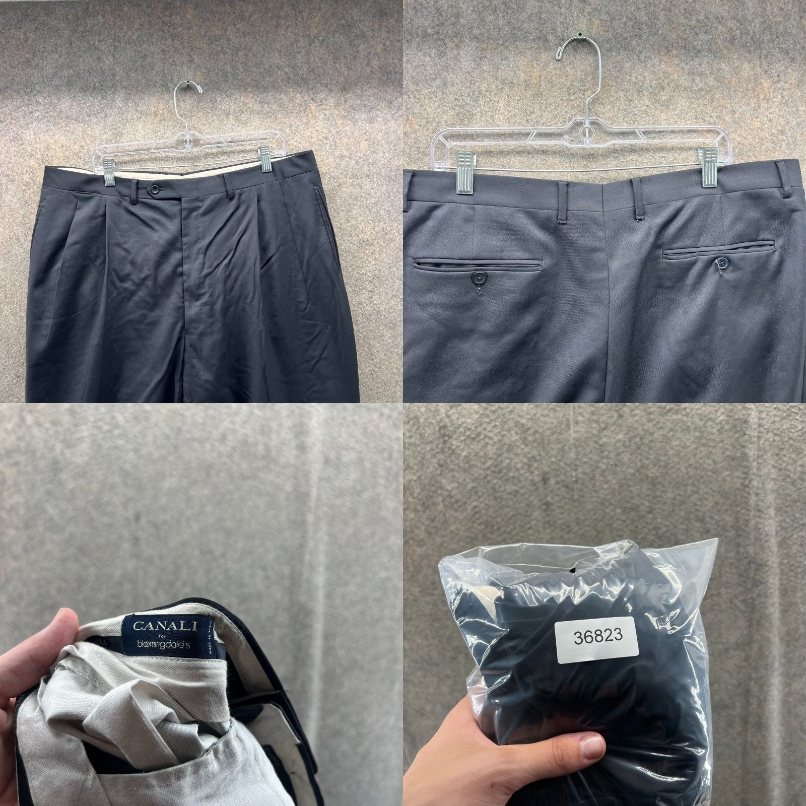 Canali Canali Dress Pants Men 38R Black Wool Pleated Front Bloomingdale’s Trousers 38US Size US 38 / EU 54 - 8 Thumbnail