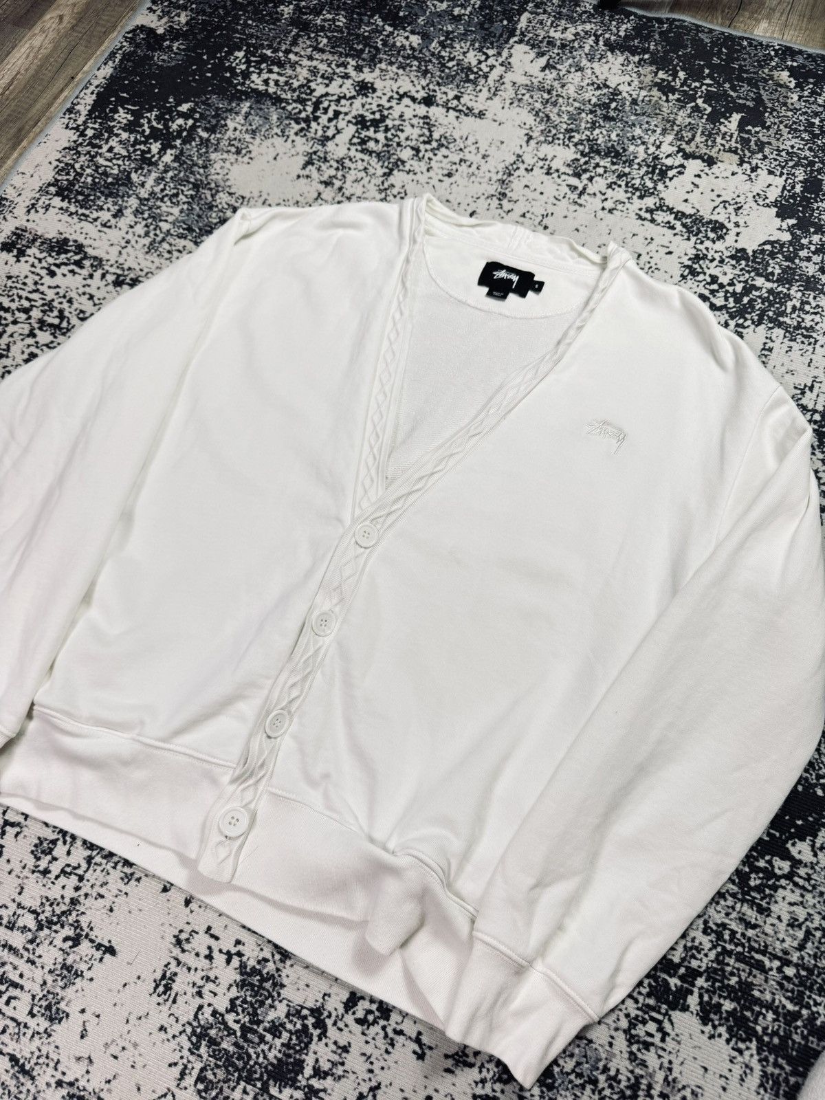 Stussy × Vintage Stussy cardigan Logo S White Size US S / EU 44-46 / 1 - 5 Thumbnail
