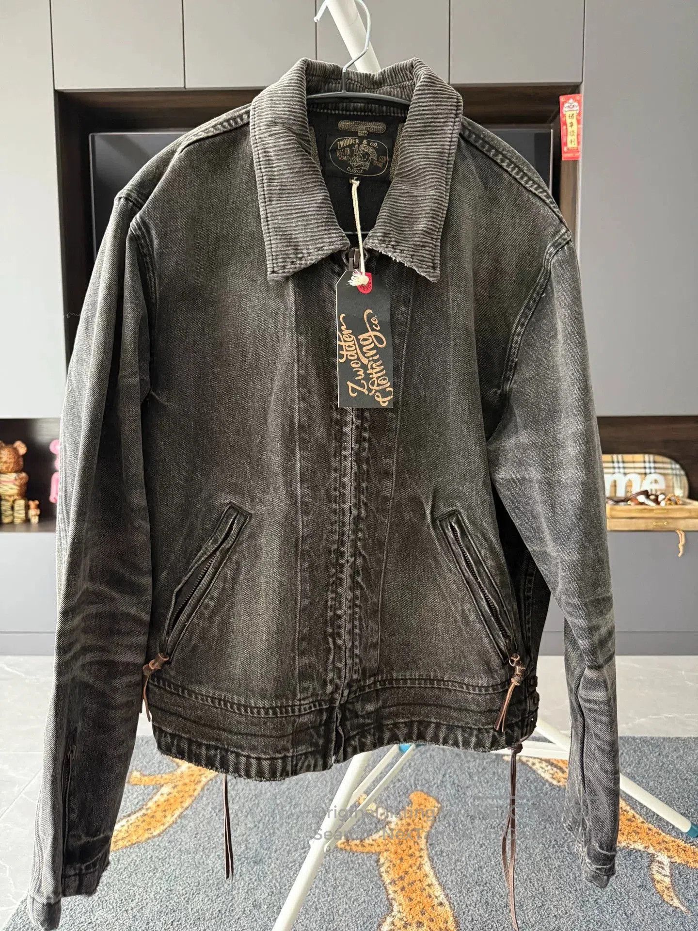 Japanese Brand Black Front Door Jacket by Zwodder. Size US M / EU 48-50 / 2 - 1 Thumbnail