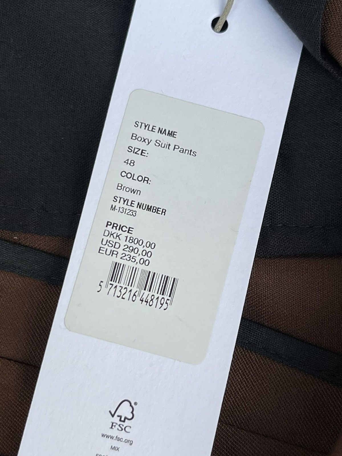 Han Kjobenhavn !DS! AW22 Han Kjobenhavn Boxy Suit Brown Casual Pants Size US 32 / EU 48 - 24 Thumbnail