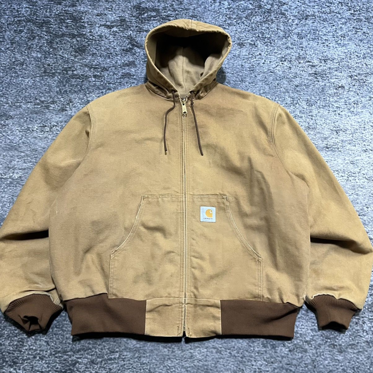 Carhartt VINTAGE 90s CARHARTT TAN BROWN WORKWEAR HOODED JACKET SZ XL Size US XL / EU 56 / 4 - 3 Thumbnail