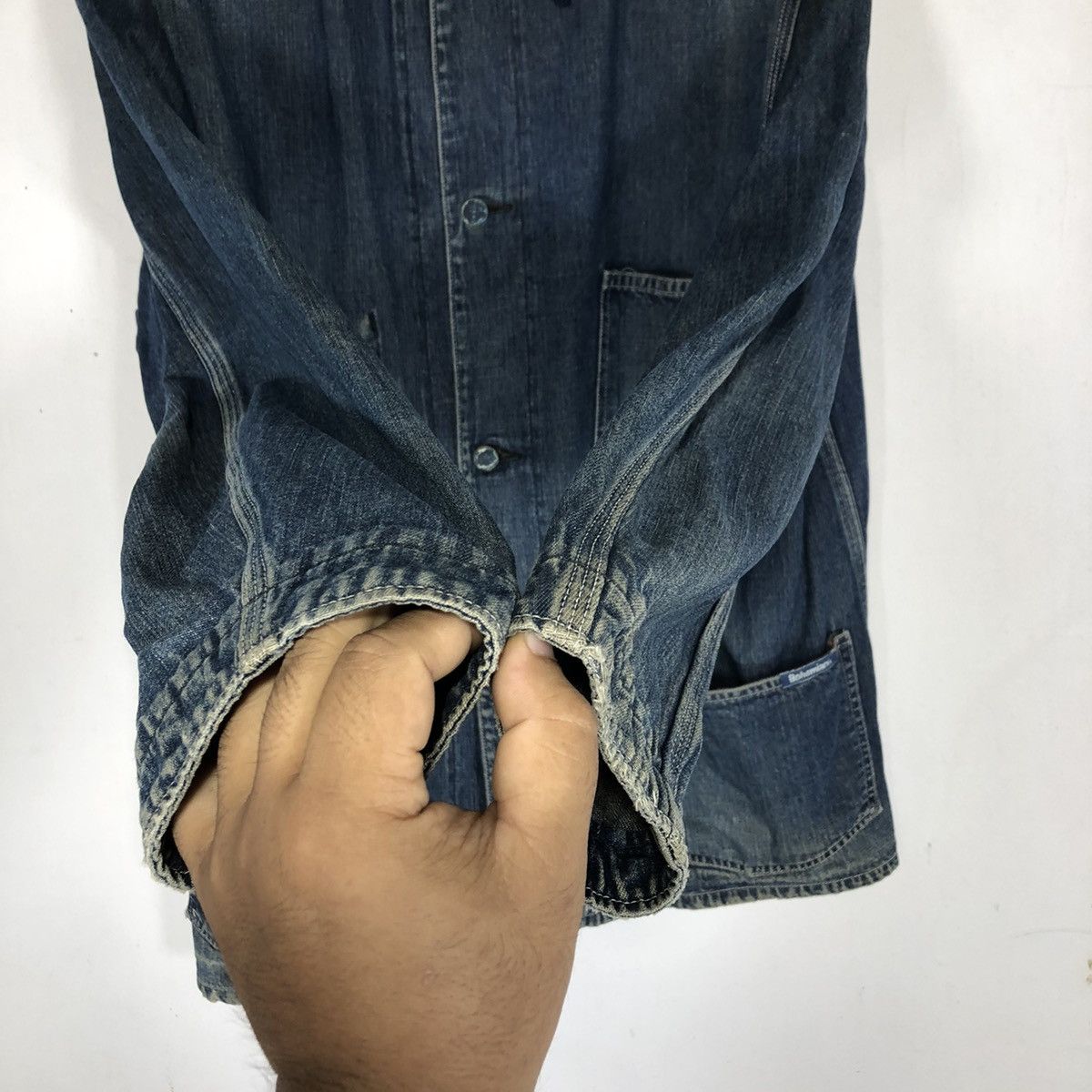 Japanese Brand × Vintage Bohemian Deeptone Sanforized Denim Japan Worker Jacket Size US M / EU 48-50 / 2 - 13 Thumbnail