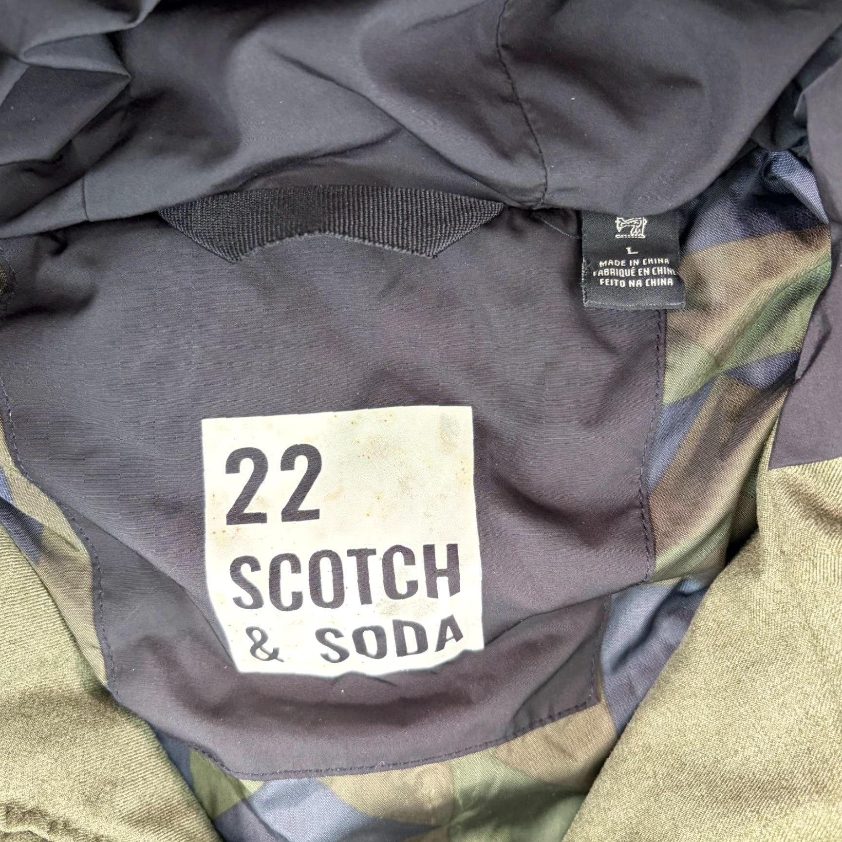 Scotch & Soda SCOTCH & SODA Full Zip Hooded Snow Jacket Large Olive Chore Pockets Insulated Size US L / EU 52-54 / 3 - 2 Thumbnail