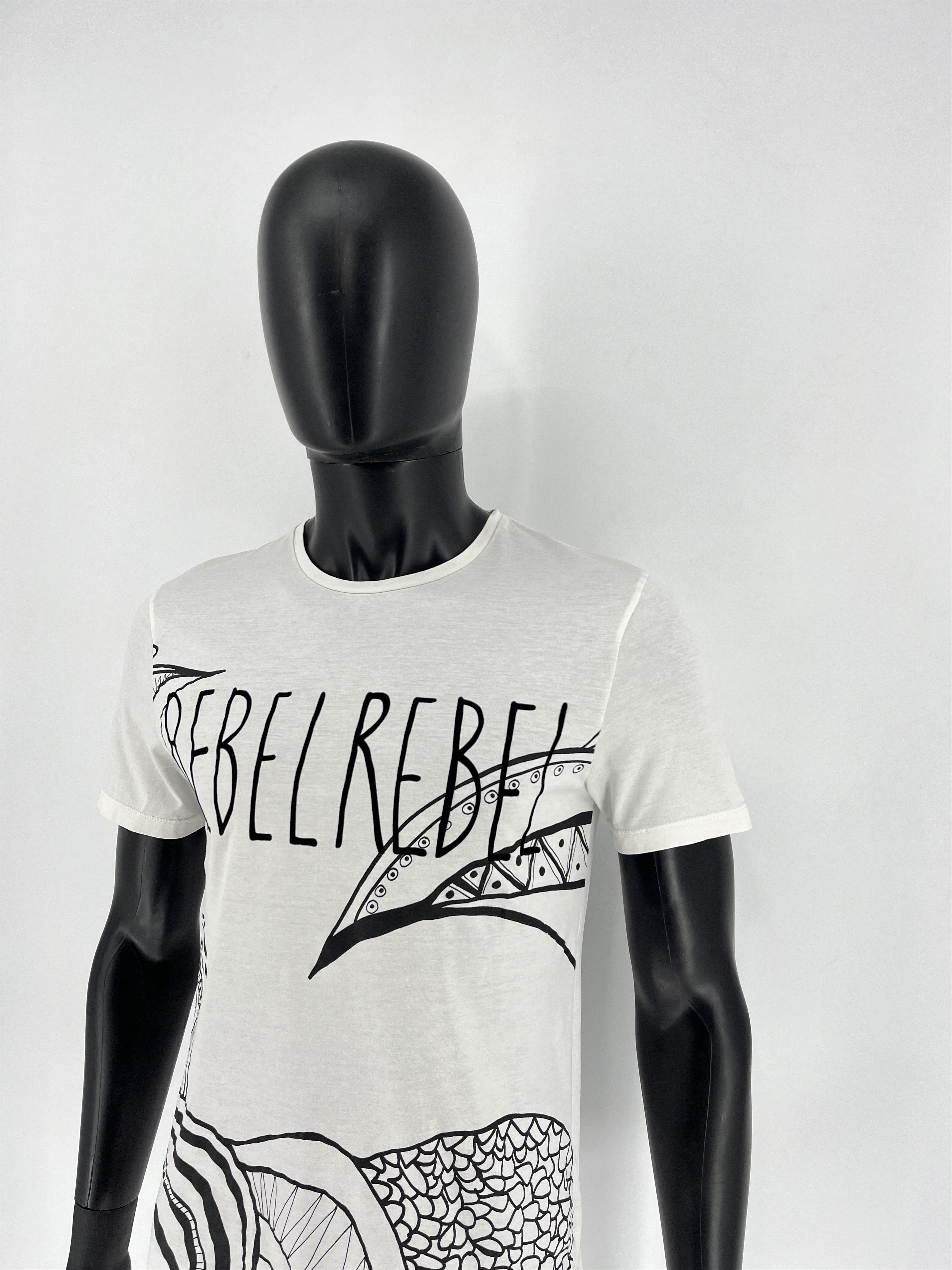Antony Morato Antony Morato "REBELREBEL" Avant Garde Designer Y2k Tee Size US L / EU 52-54 / 3 - 4 Thumbnail