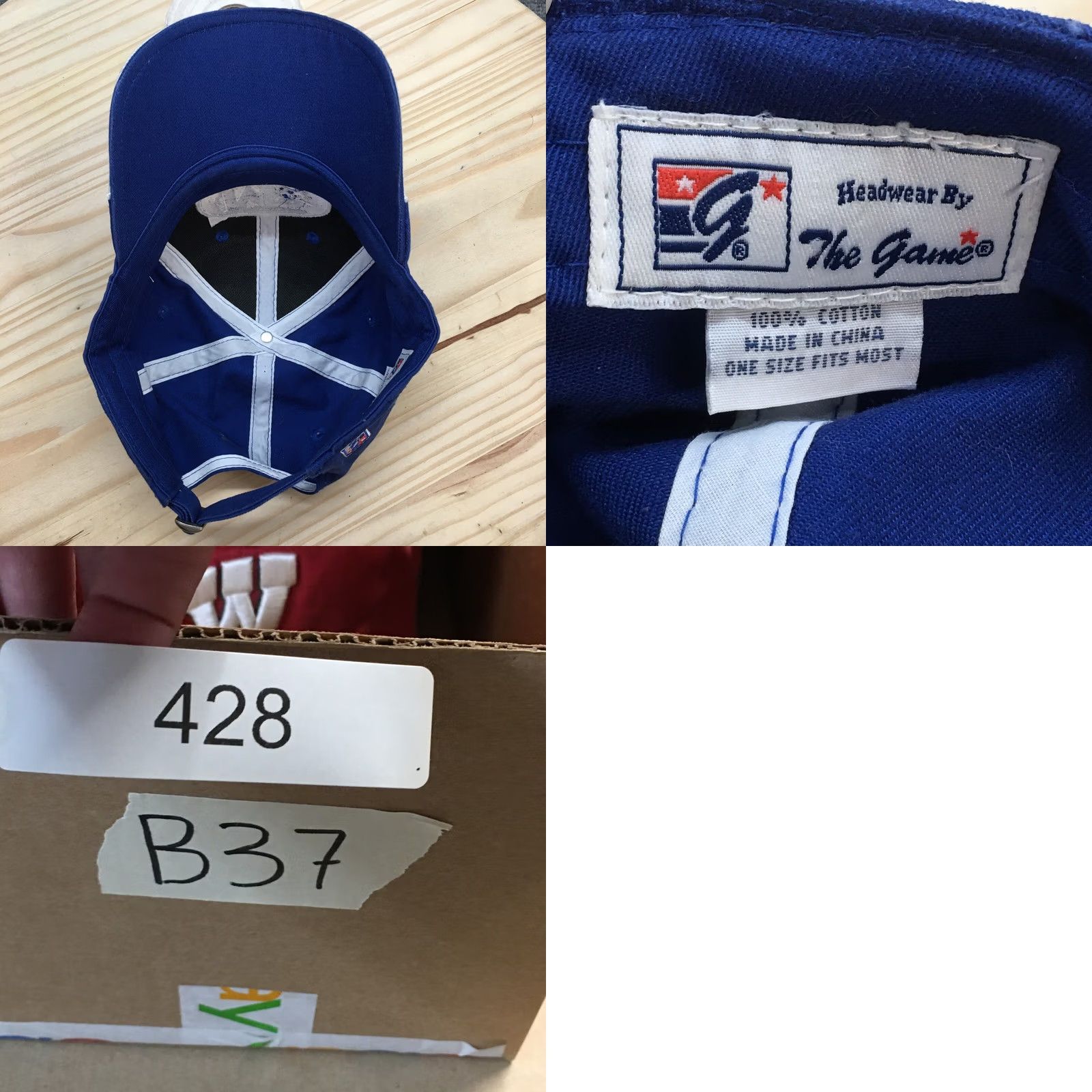 Vintage The Game Mineral Point Gridiron Club Baseball Cap Mens OS Blue White Headwear Baseball Cap Size ONE SIZE - 8 Thumbnail