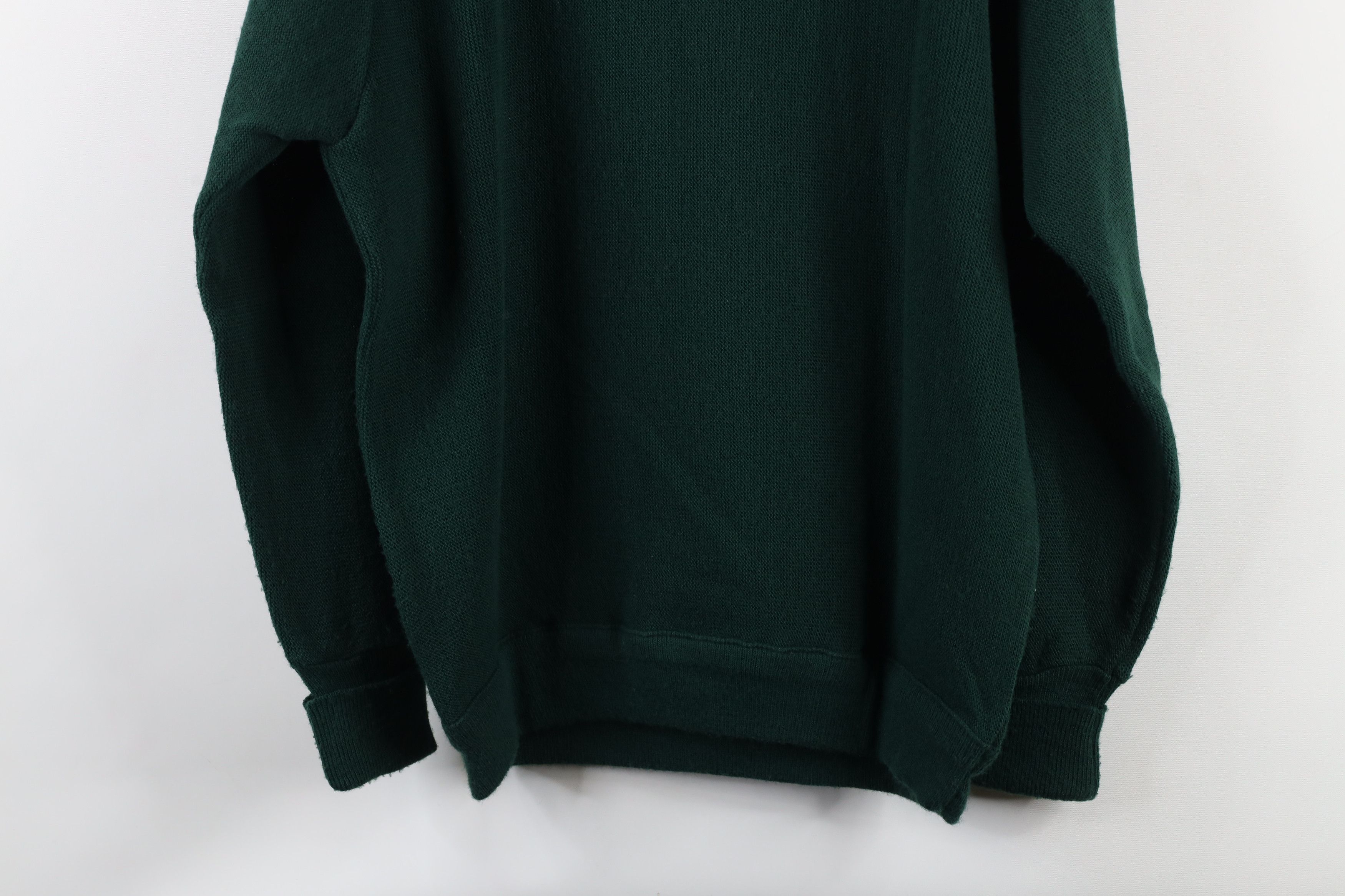 Vintage Vintage 90s Streetwear Knit V-Neck Sweater Hunter Green USA Size US S / EU 44-46 / 1 - 8 Thumbnail