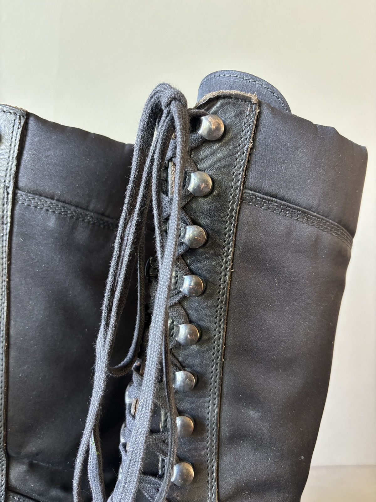 Lanvin Lanvin Boots Handmade in Italy Tall Combat Black Leather Size US 7 / EU 40 - 9 Thumbnail