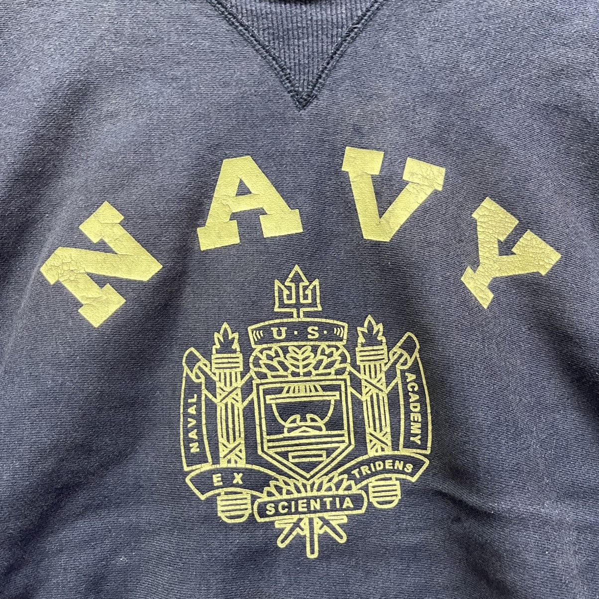Vintage 60s–70s Navy Athletic Wear “NAVY” Crewneck (Union Made) M Size US M / EU 48-50 / 2 - 3 Thumbnail