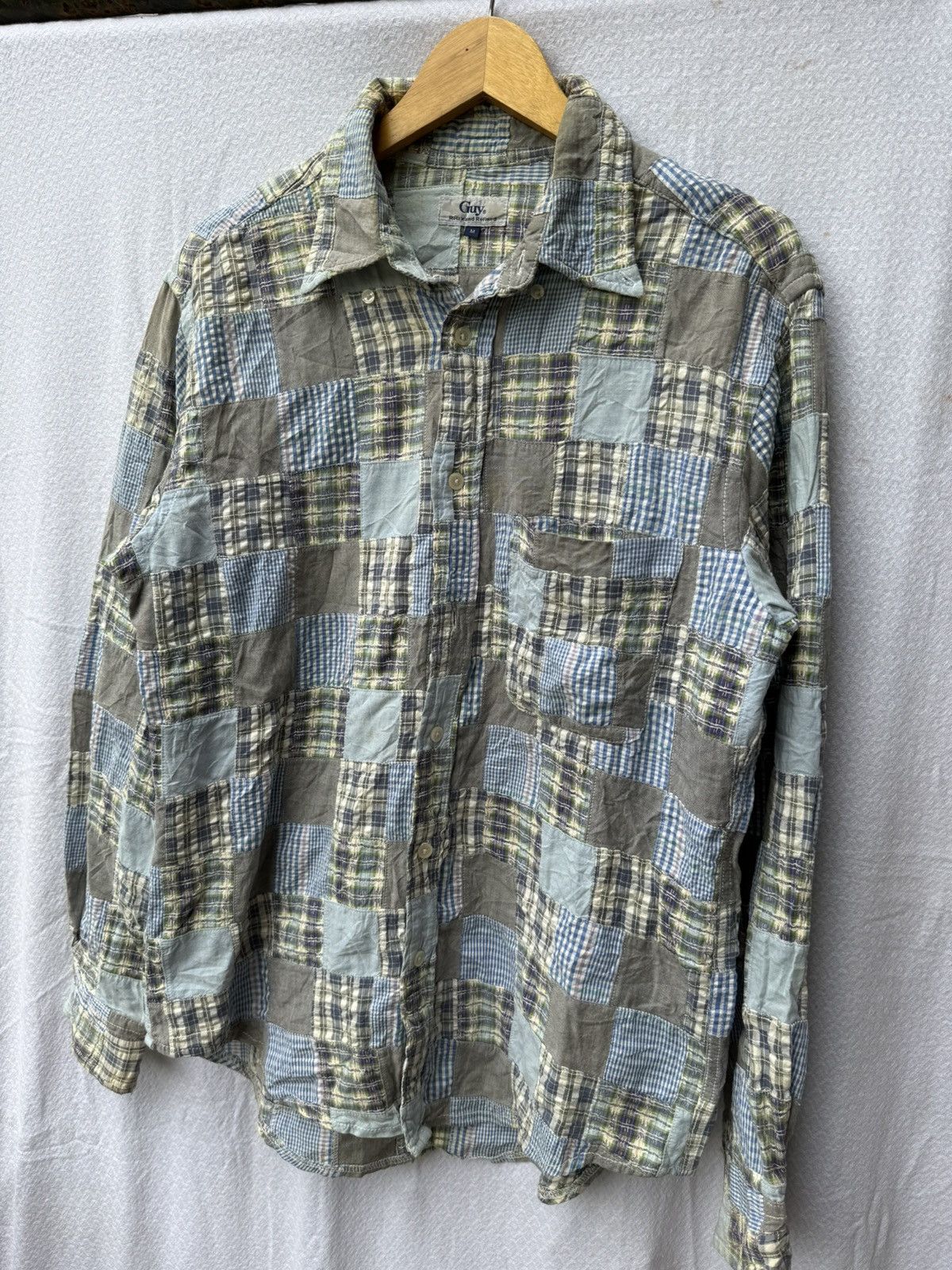 Hysteric Glamour Guy japanese patchwork button shirt Size US L / EU 52-54 / 3 - 7 Thumbnail