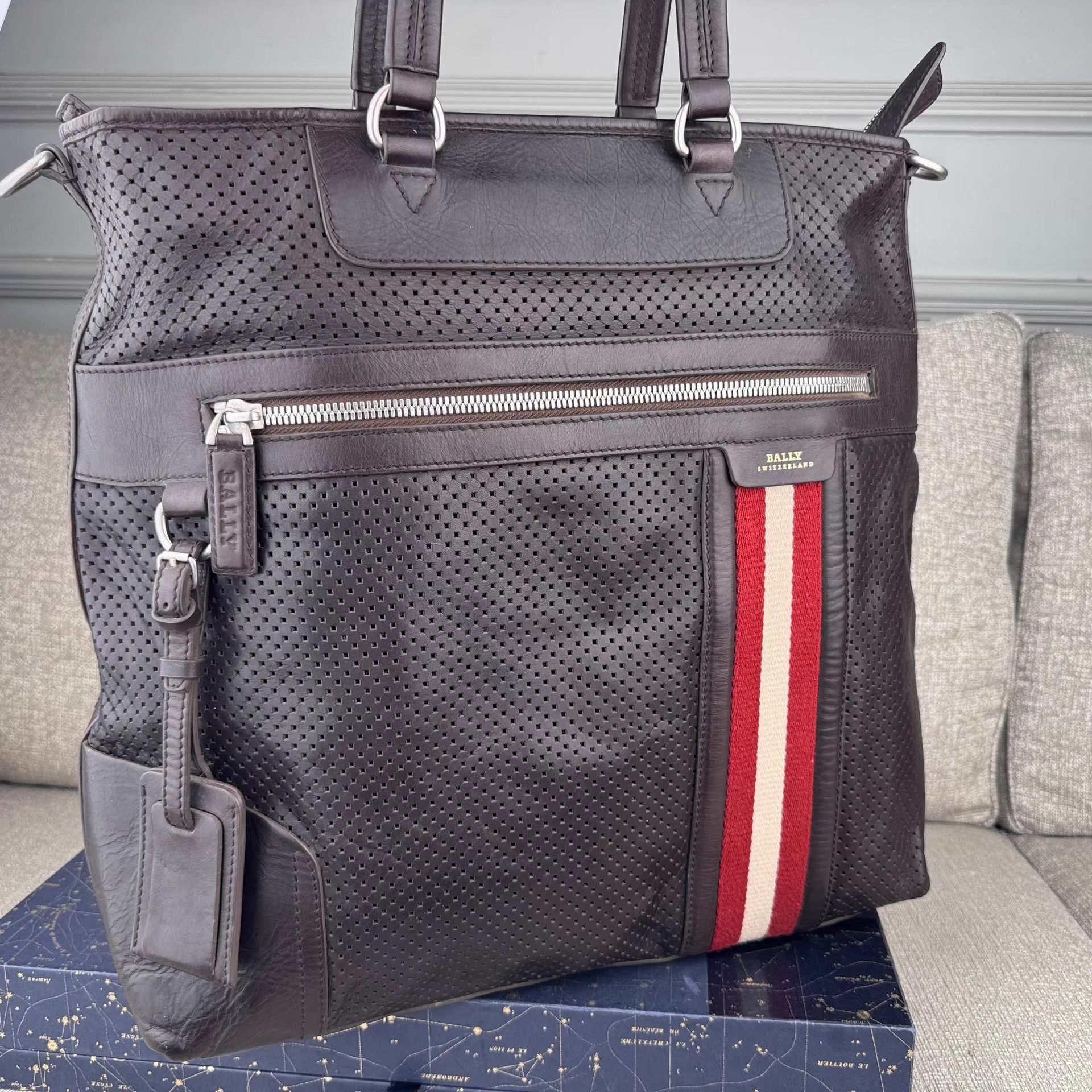 Bally Bally men's large genuine leather travel bag Ｑ27 Size ONE SIZE - 1 Thumbnail
