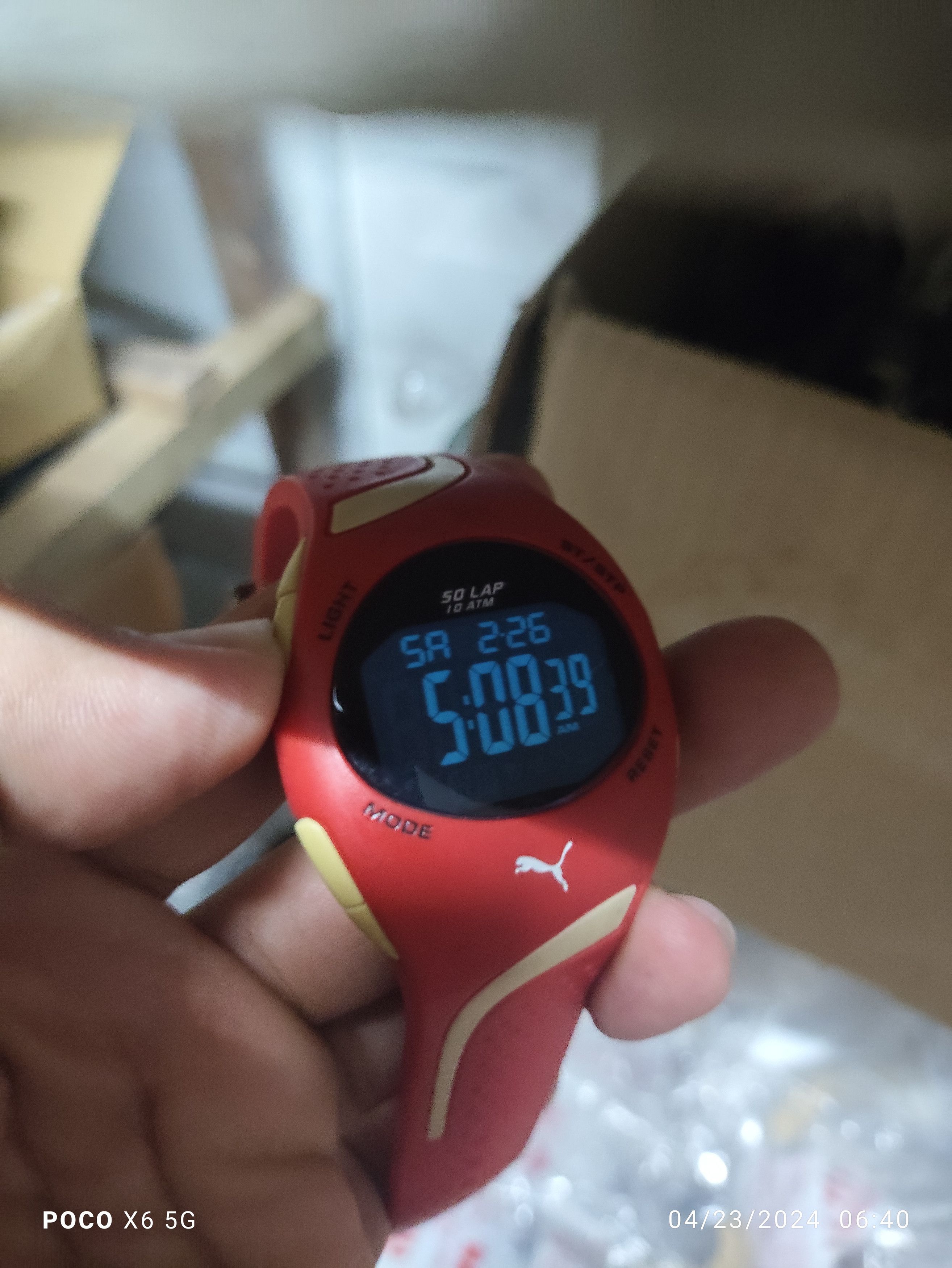 Puma Vintage DIGITAL PUMA WATCH (RED MONSTER GENGSTER) Size ONE SIZE - 3 Thumbnail