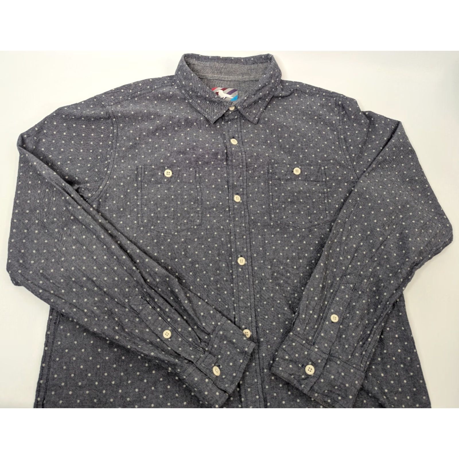 Vintage VINTAGE Modern Amusement Shirt Polka Dot Mens Large Button Up Pockets Long Sleeve Size US L / EU 52-54 / 3 - 2 Thumbnail