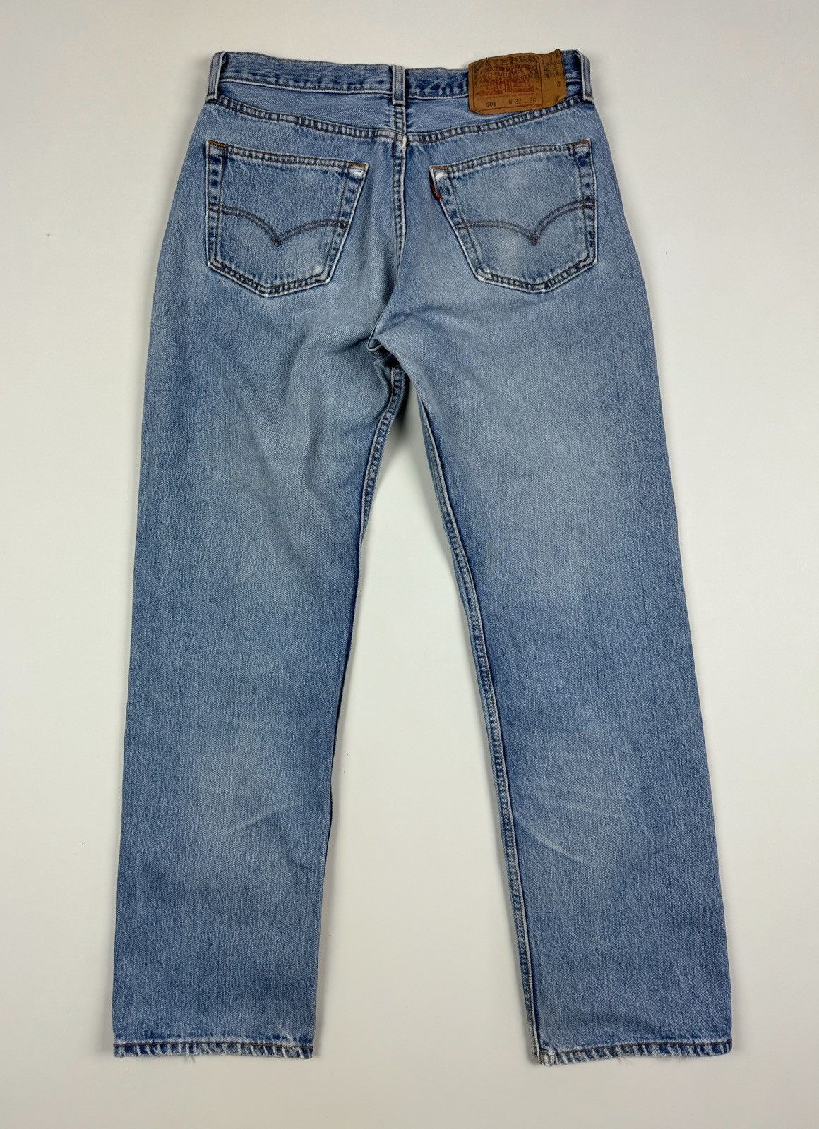 Levi's 90’s Distressed Levi’s 501 Washed Blue Jeans Pants Made USA Size US 32 / EU 48 - 13 Thumbnail