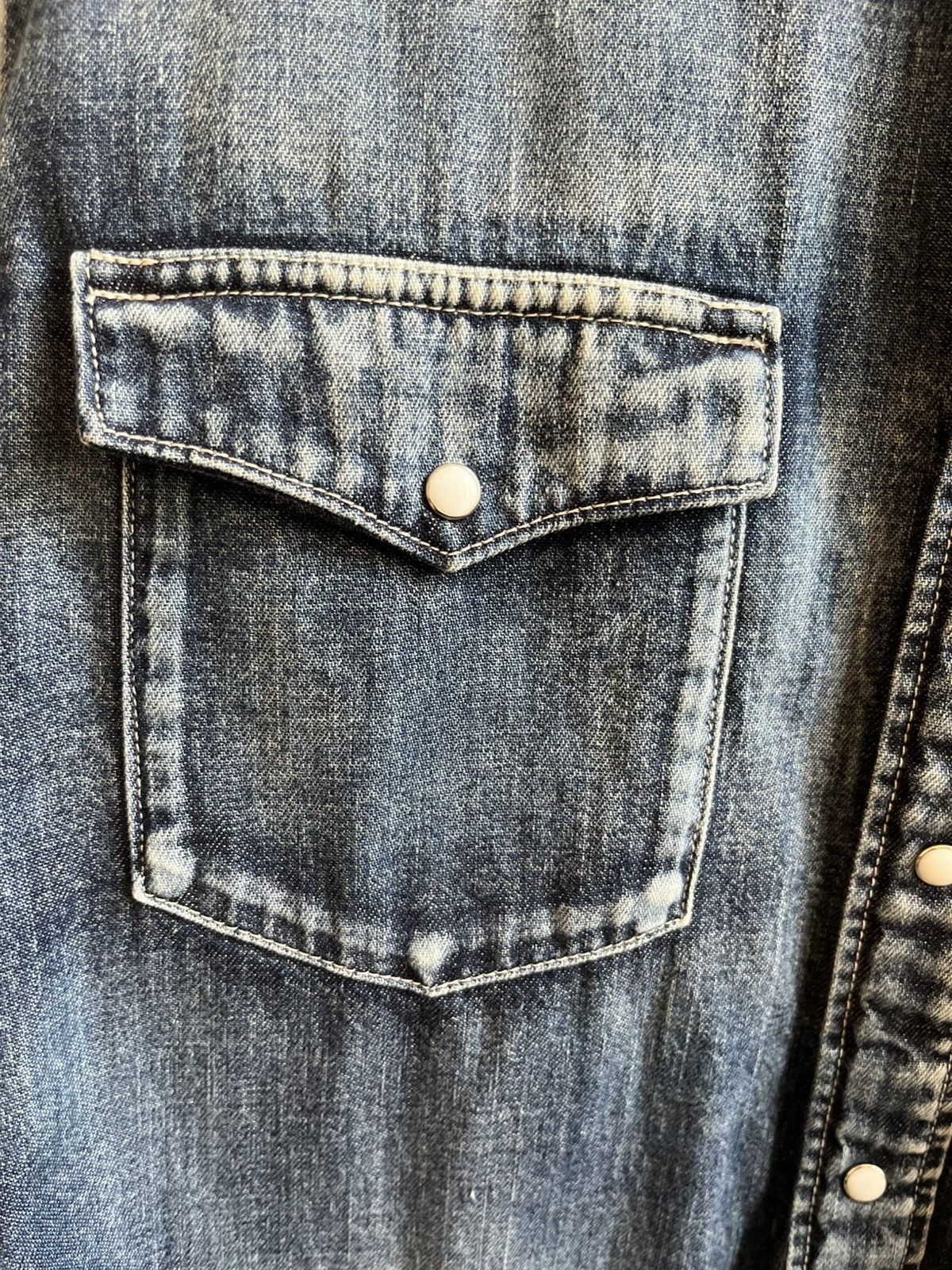 Visvim SOCIAL SCULPTURE SHIRT DMGD INDIGO Size US M / EU 48-50 / 2 - 2 Thumbnail