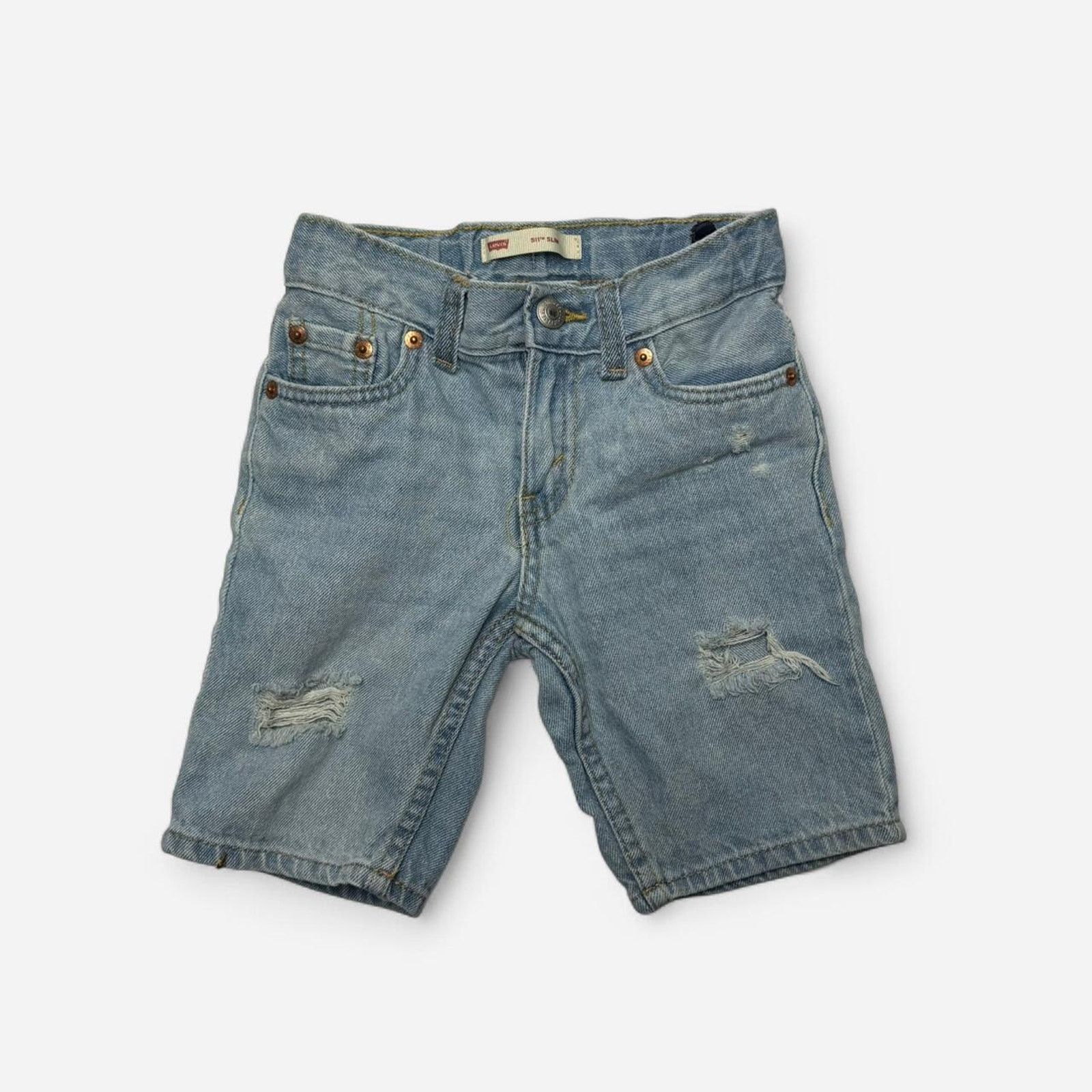 Levi's Levi’s 511 Slim Kids Denim Shorts Size 5 Light Distressed Size US 26 / EU 42 - 1 Thumbnail