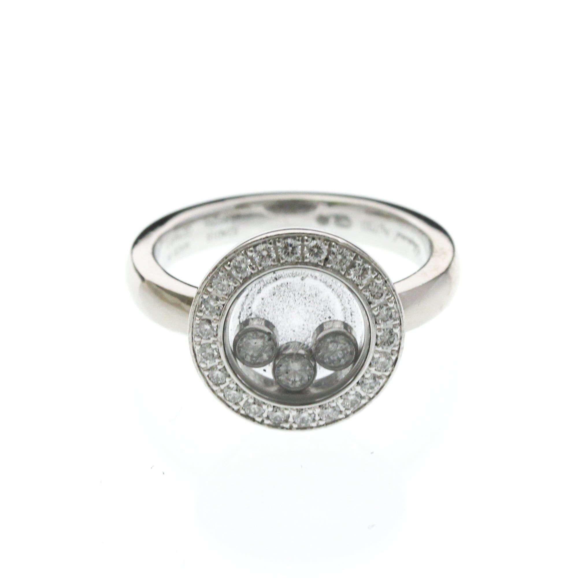 Chopard Chopard Happy Diamonds Ring 82A018 White Gold (18K) Fashion Diamond Band Ring Silver Size ONE SIZE - 1 Thumbnail