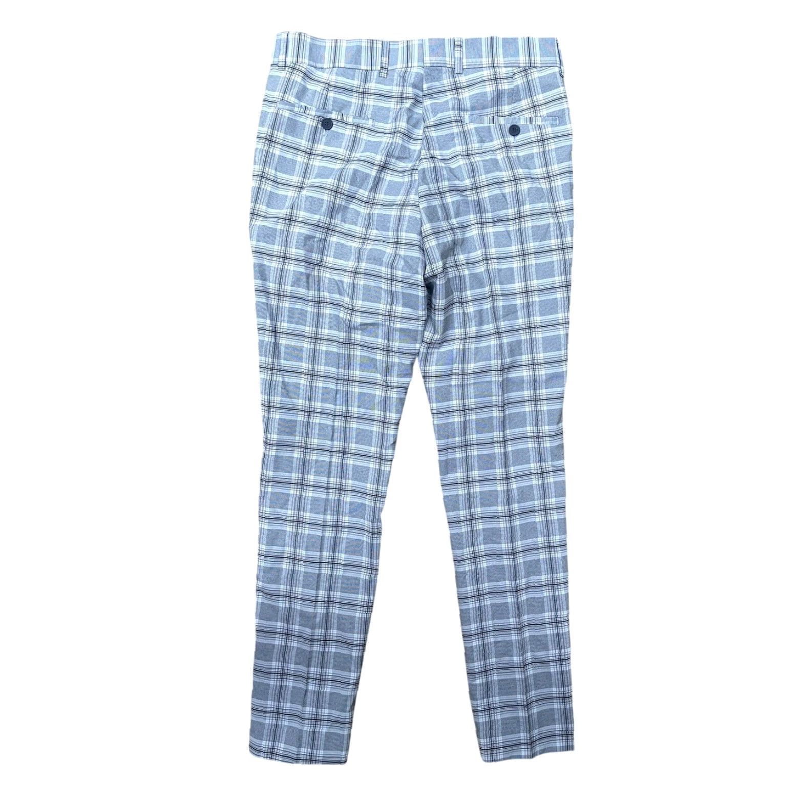 Boohoo Boohoo MAN Skinny Check Smart Trousers Cropped Pants Gray 32R (32 x 29) Size US 32 / EU 48 - 2 Thumbnail