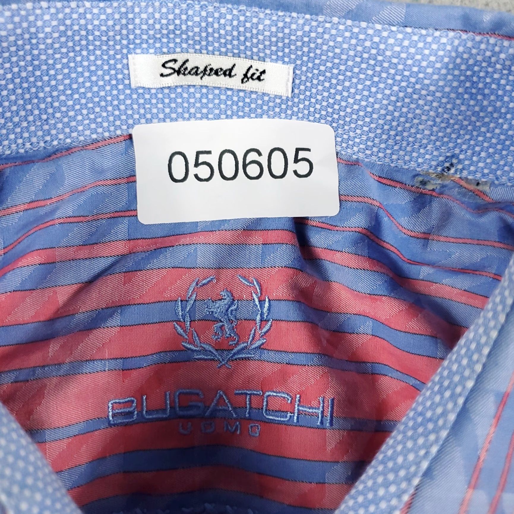 BUGATCHI Bugatchi Mens Button-Up Shirt L Blue Striped Cotton Classic Preppy American Modern Size US L / EU 52-54 / 3 - 8 Thumbnail