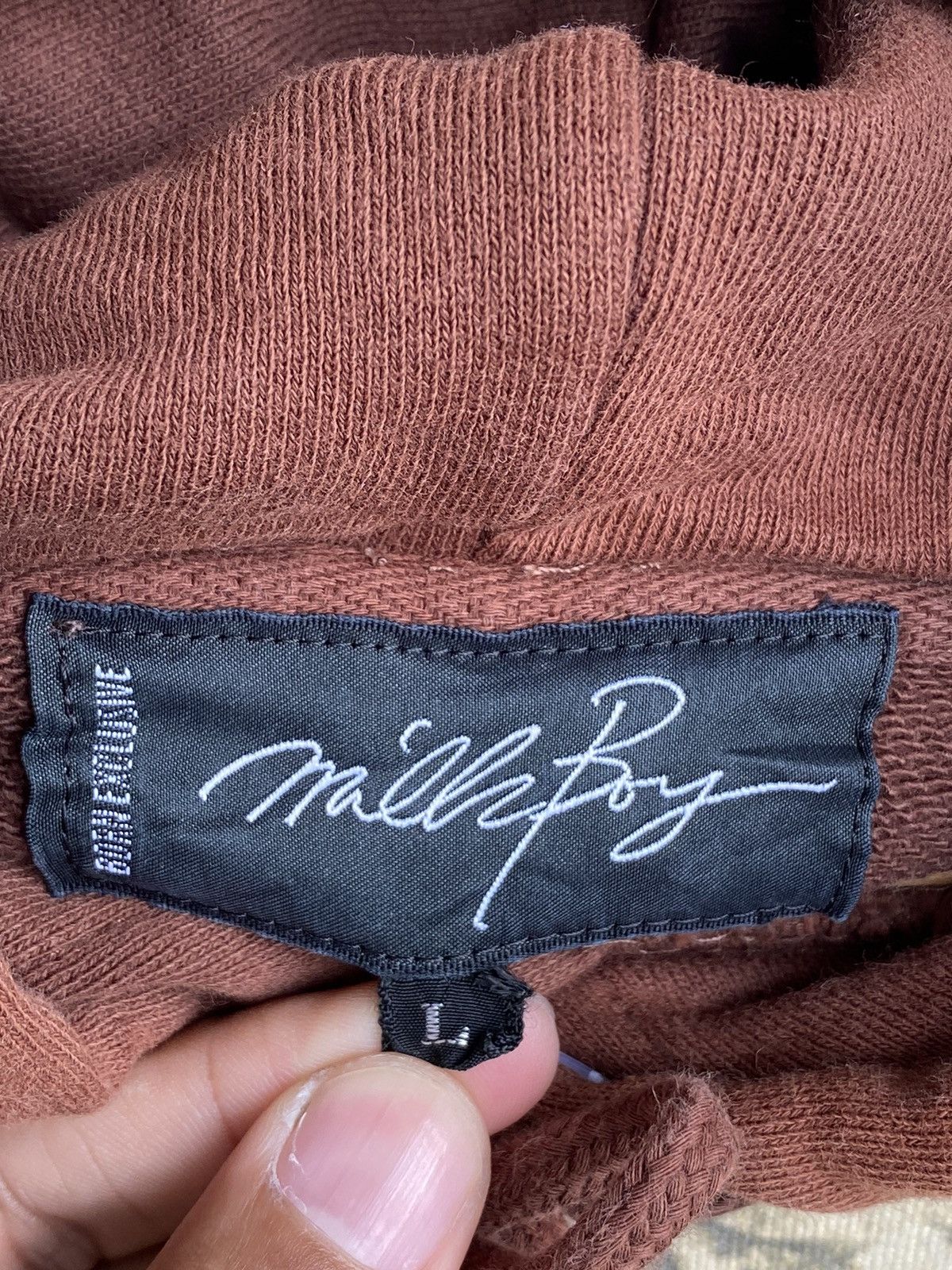Vintage Milkboy Scream POLIZE Brown Sun Faded Hoodies