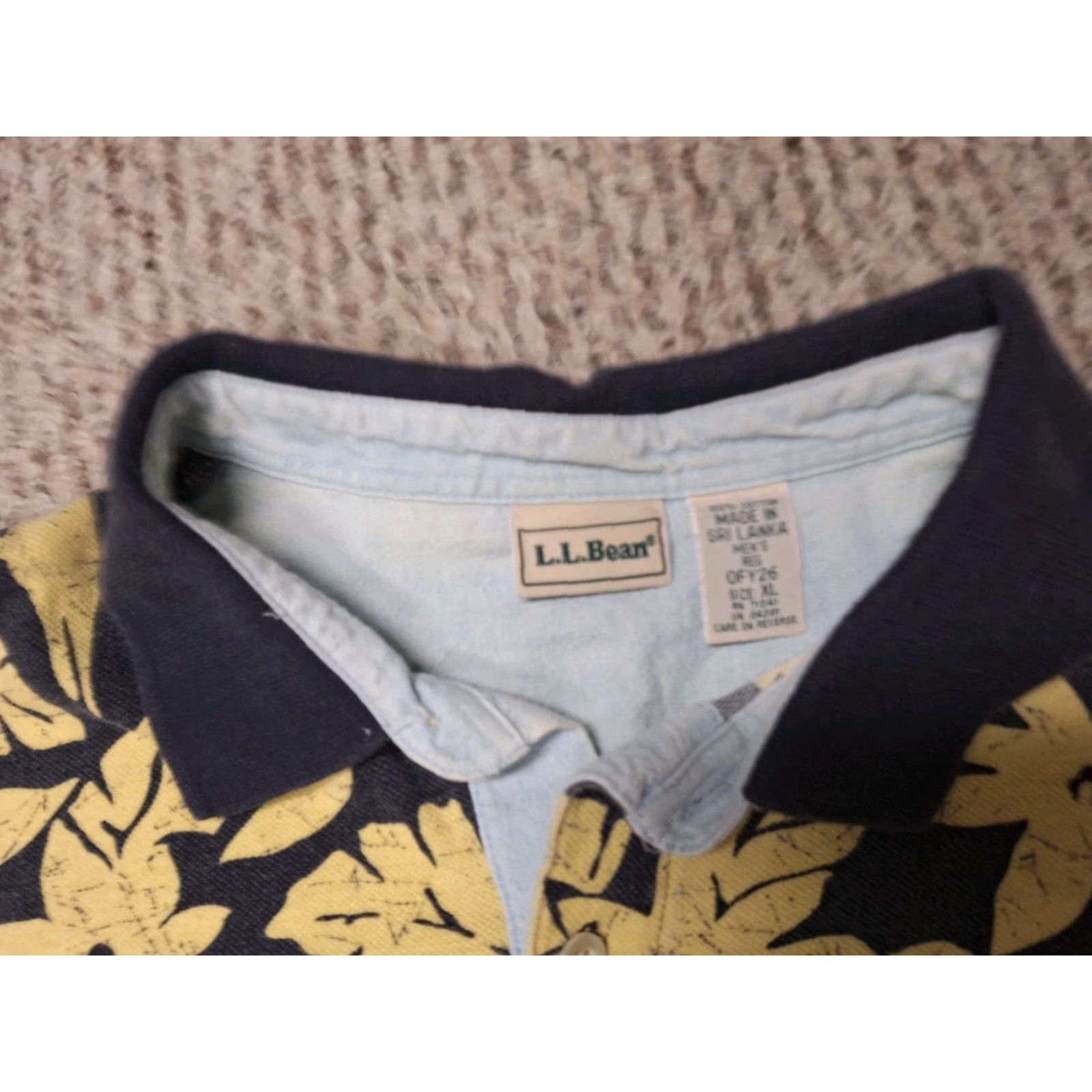 Vintage VINTAGE L.L. BEAN Polo Shirt Mens XL Floral All Over Print Hawaiian Pique City Hippie Tropical Classic Outdoor Size US XL / EU 56 / 4 - 3 Thumbnail
