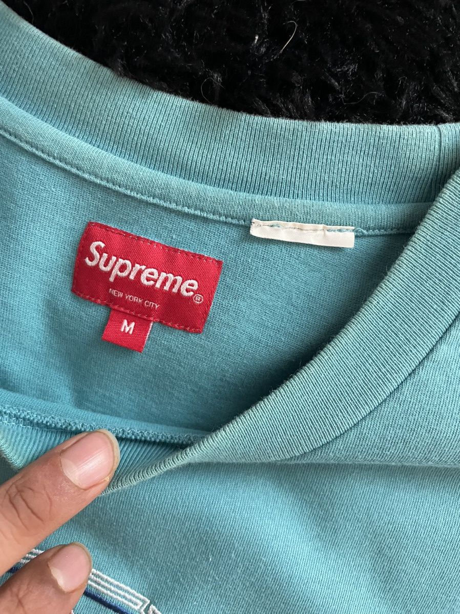Supreme Supreme Lotus Light Aqua Tee Size US M / EU 48-50 / 2 - 5 Thumbnail