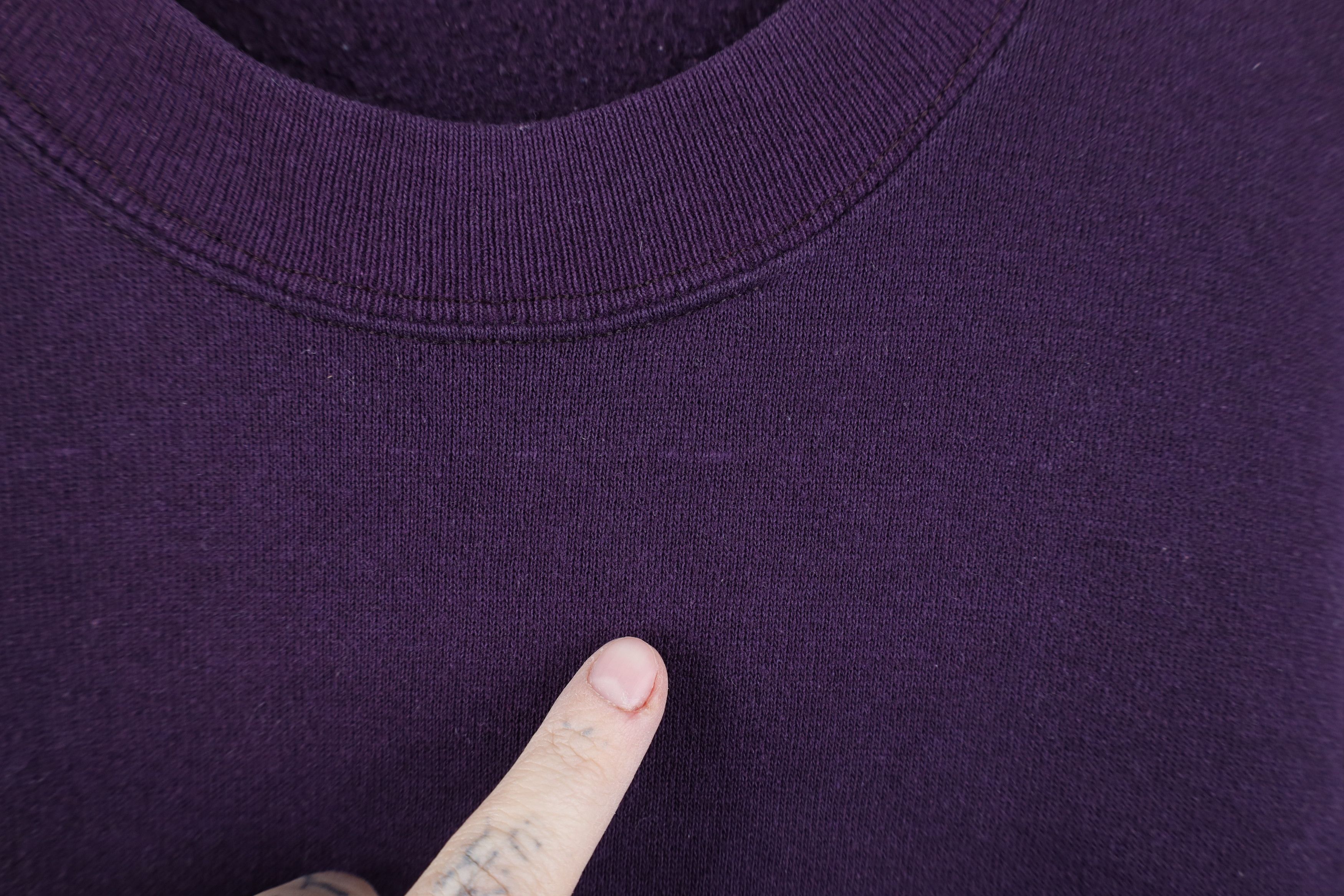Vintage Vintage 90s Streetwear Blank Crewneck Sweatshirt Purple USA Size XL / US 12-14 / IT 48-50 - 4 Thumbnail