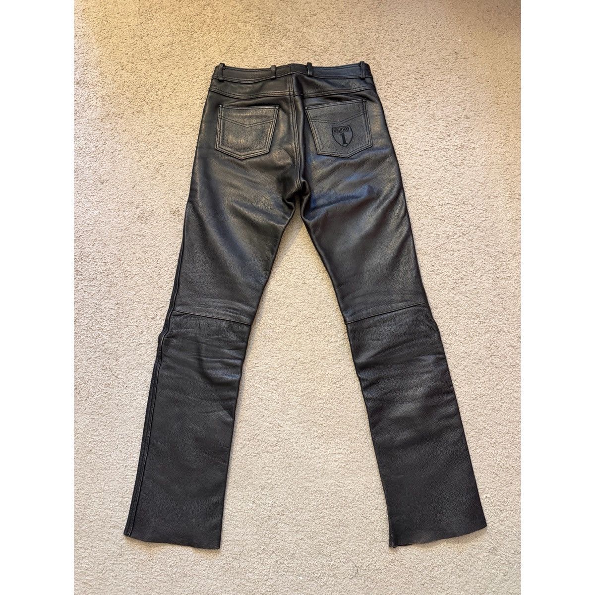 Vintage VINTAGE HIGHWAY 1 BIKER HEAVYWEIGHT LEATHER PANTS Size US 32 / EU 48 - 2 Thumbnail