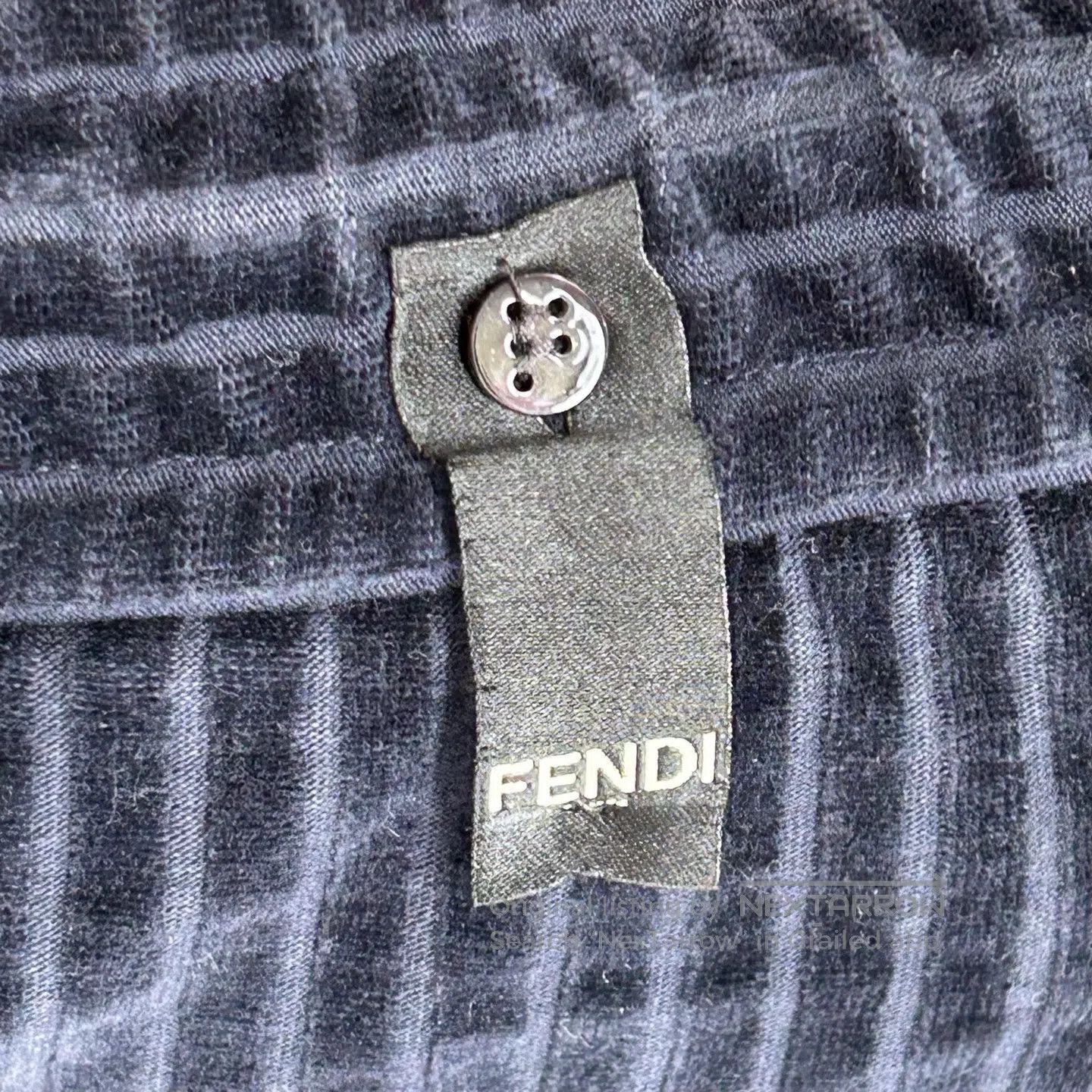Fendi FENDI Blue-black corduroy sport pants Size US 28 / EU 44 - 7 Thumbnail