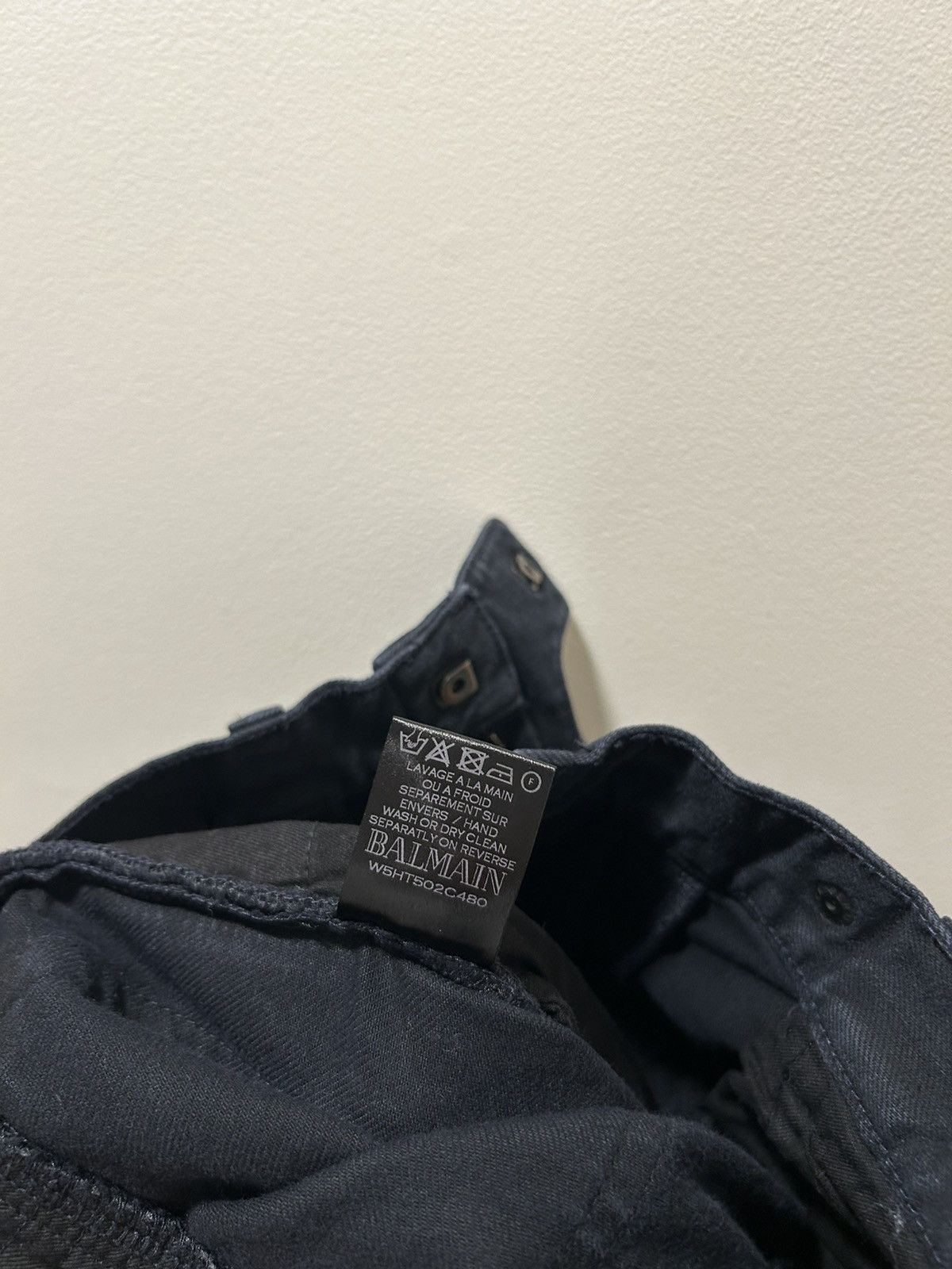 Balmain Balmain Decarnin Moto Biker Denim Jeans Black 4
